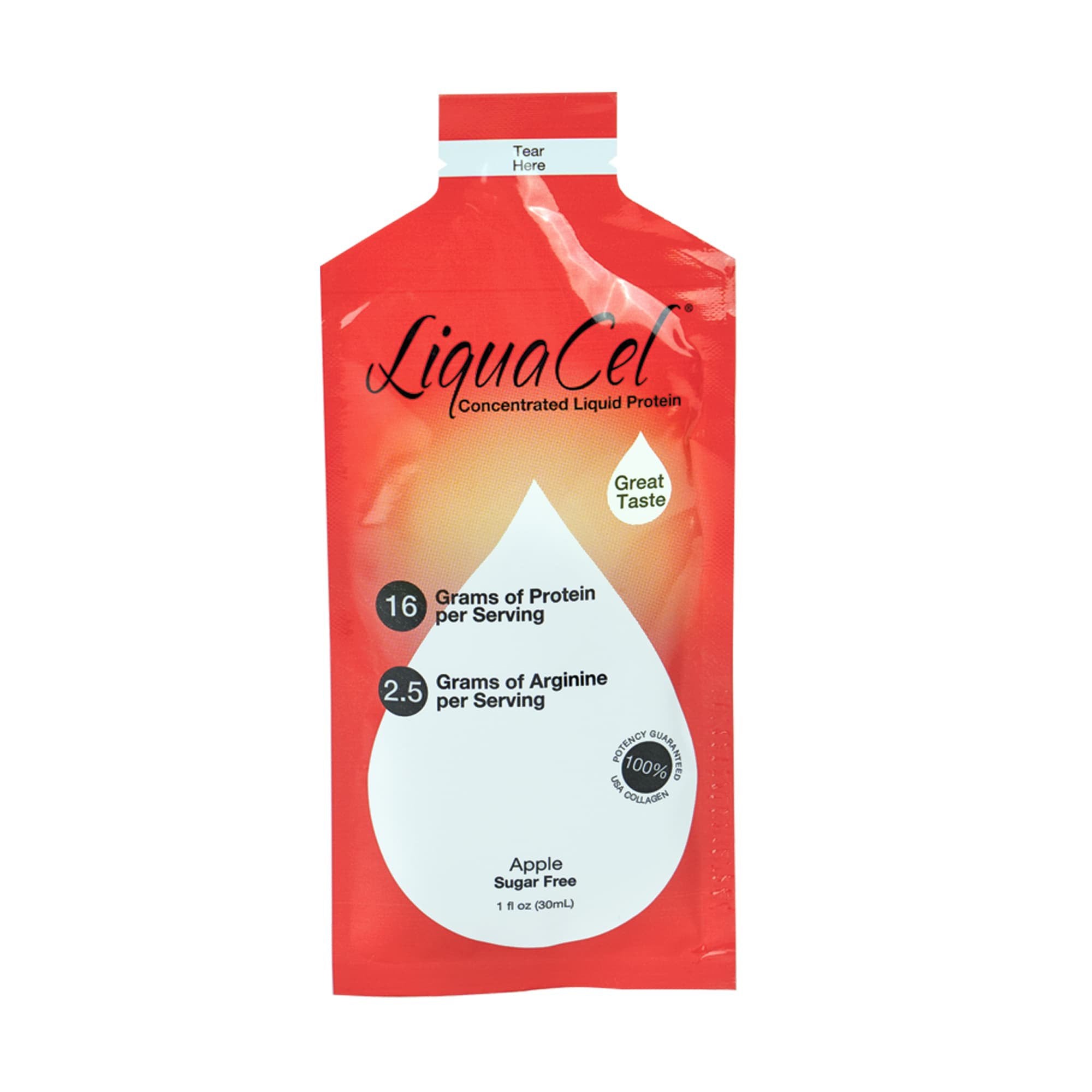 Global Health Products - Oral Supplement LiquaCel® Apple Flavor Liquid 1 oz. Individual Packet [100/CS]