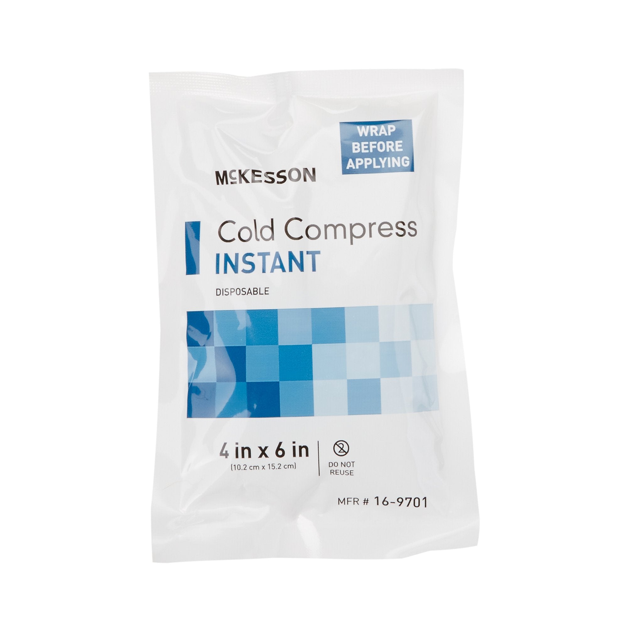 McKesson Brand - Instant Cold Pack McKesson General Purpose 4 X 6 Inch Plastic / Calcium Ammonium Nitrate / Water Disposable [24/CS]