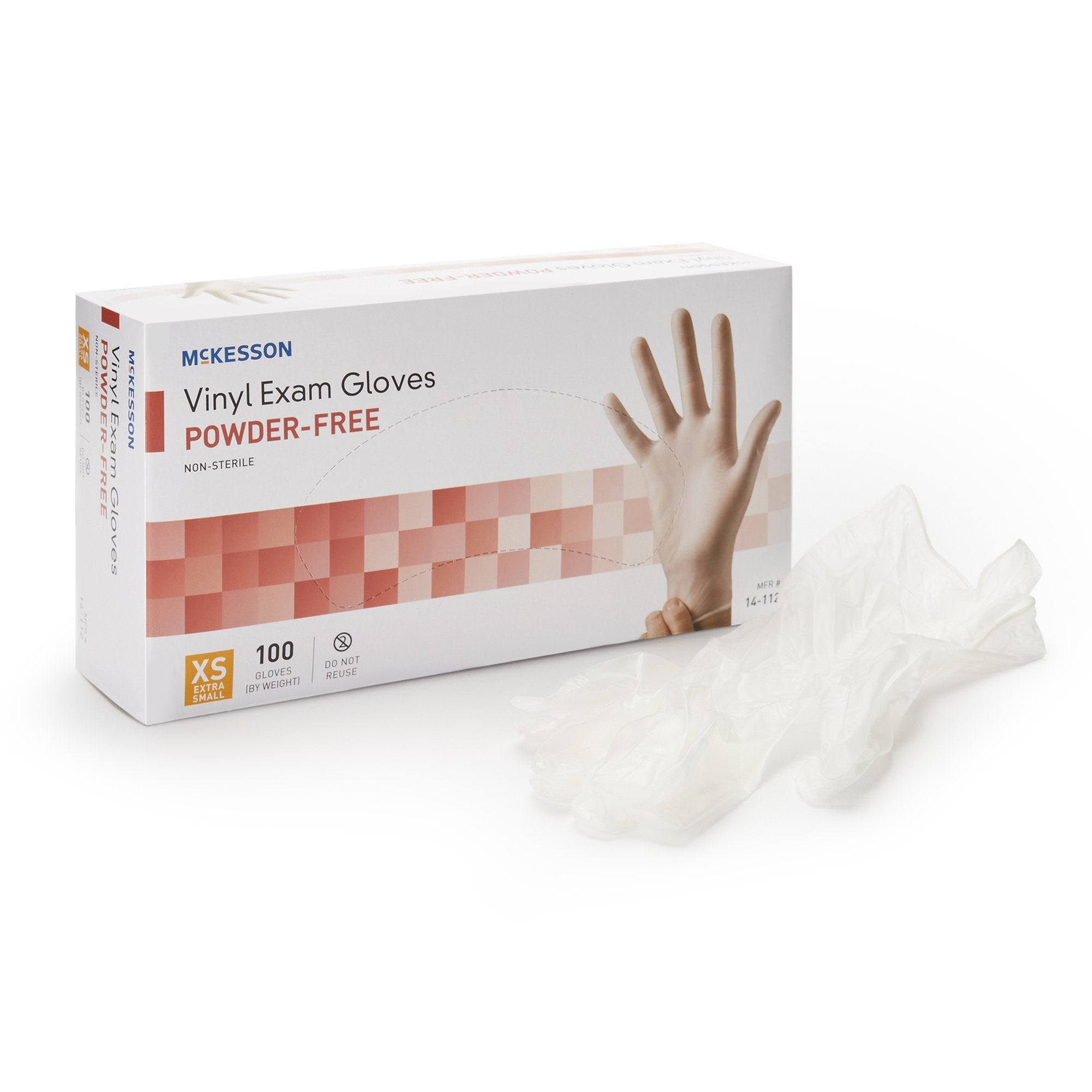 McKesson Brand - Exam Glove McKesson X-Small NonSterile Vinyl Standard Cuff Length Smooth Clear Not Rated [10/CS]