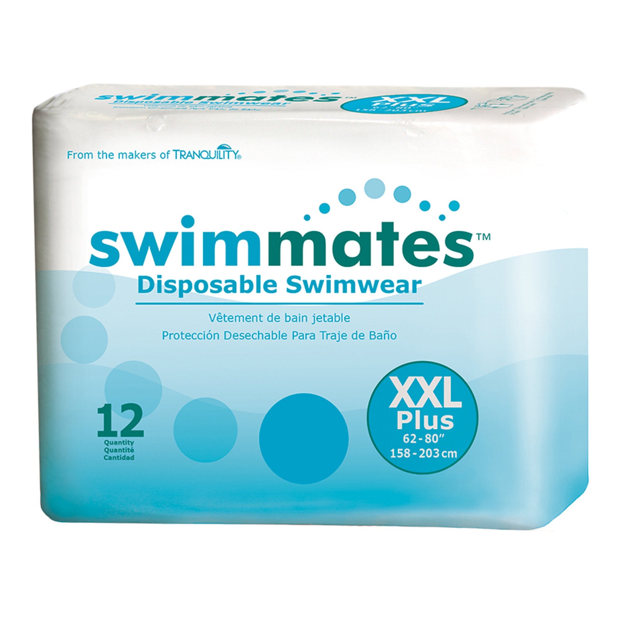 Principle Business Enterprises - Unisex Adult Bowel Containment Swim Brief Swimmates™ Pull On with Tear Away Seams 2X-Large Disposable Moderate Absorbency [48/CS]