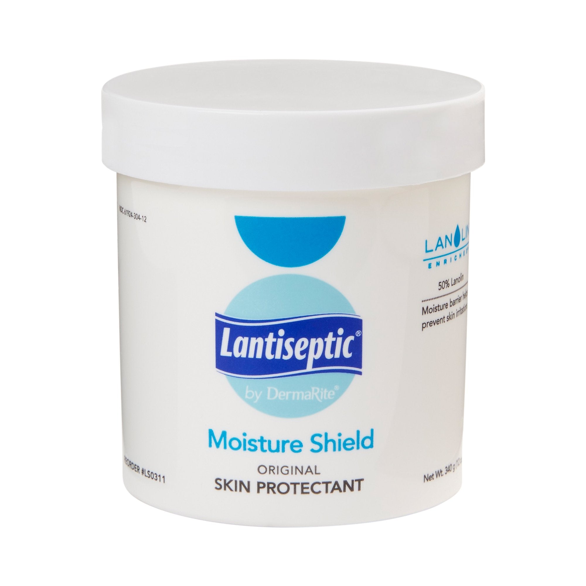 DermaRite Industries - Skin Protectant Lantiseptic® Moisture Shield 12 oz. Jar Lanolin Scent Ointment [12/CS]