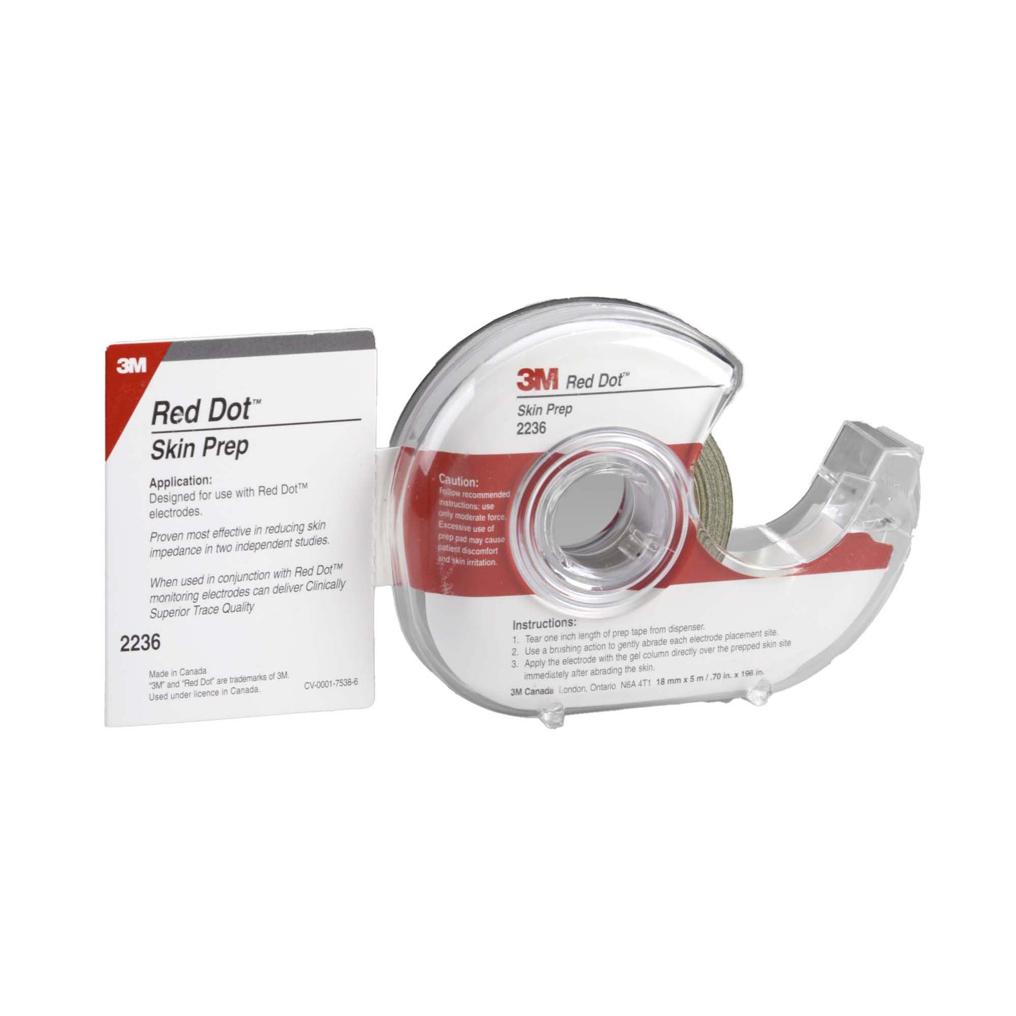 Solventum Corporation - Electrode Skin Prep Abrader Tape Red Dot™ Tape Dispenser NonSterile [36/CS]