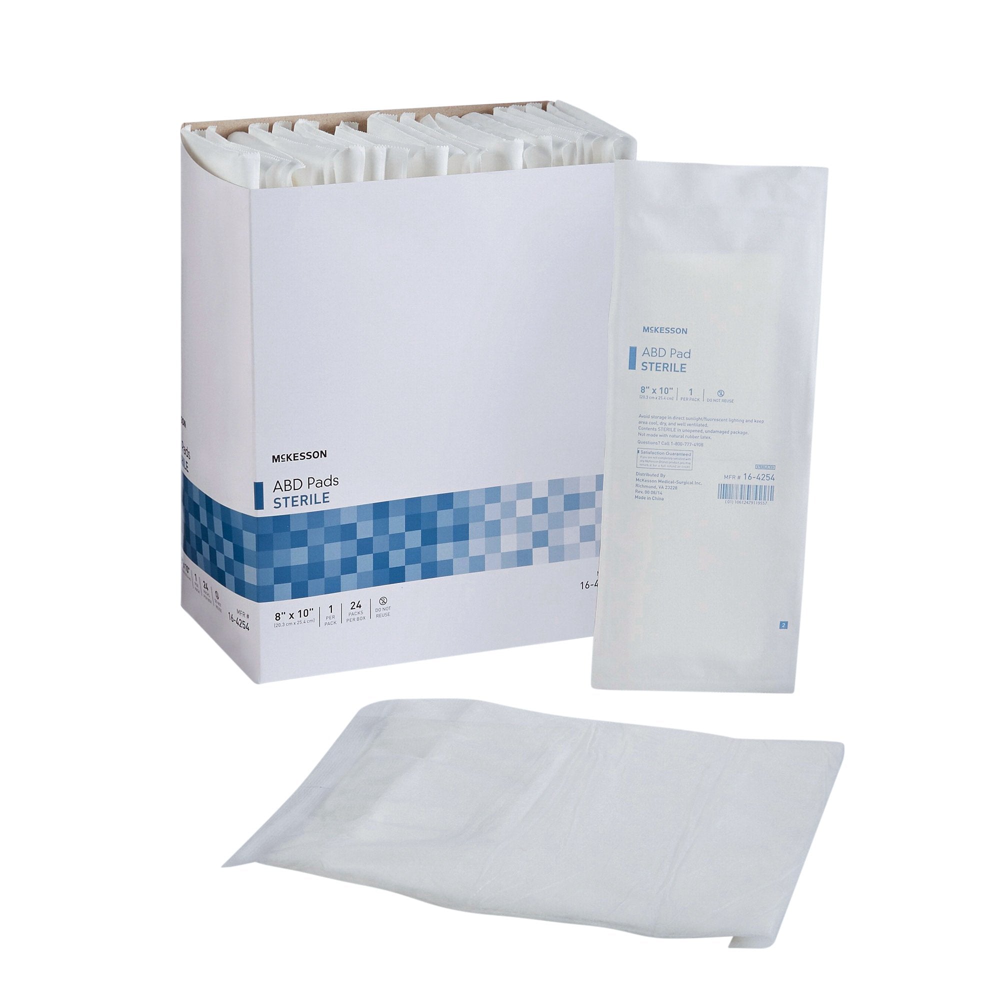 McKesson Brand - Abdominal Pad McKesson 8 X 10 Inch Sterile 1 per Pack [360/CS]