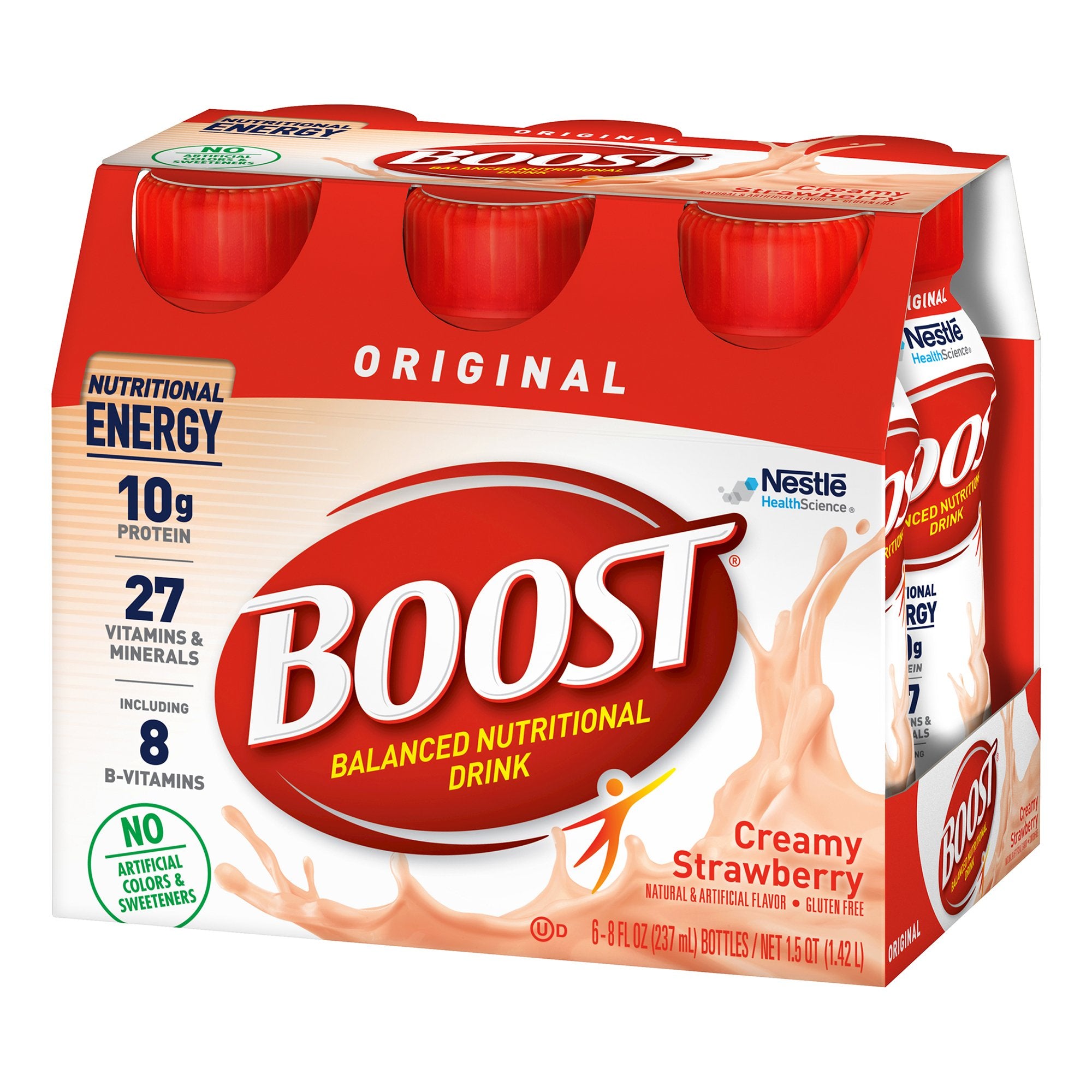 Nestle Clinical Nutritional - Oral Supplement Boost® Original Creamy Strawberry Flavor Liquid 8 oz. Bottle [24/CS] (1212735_CS)