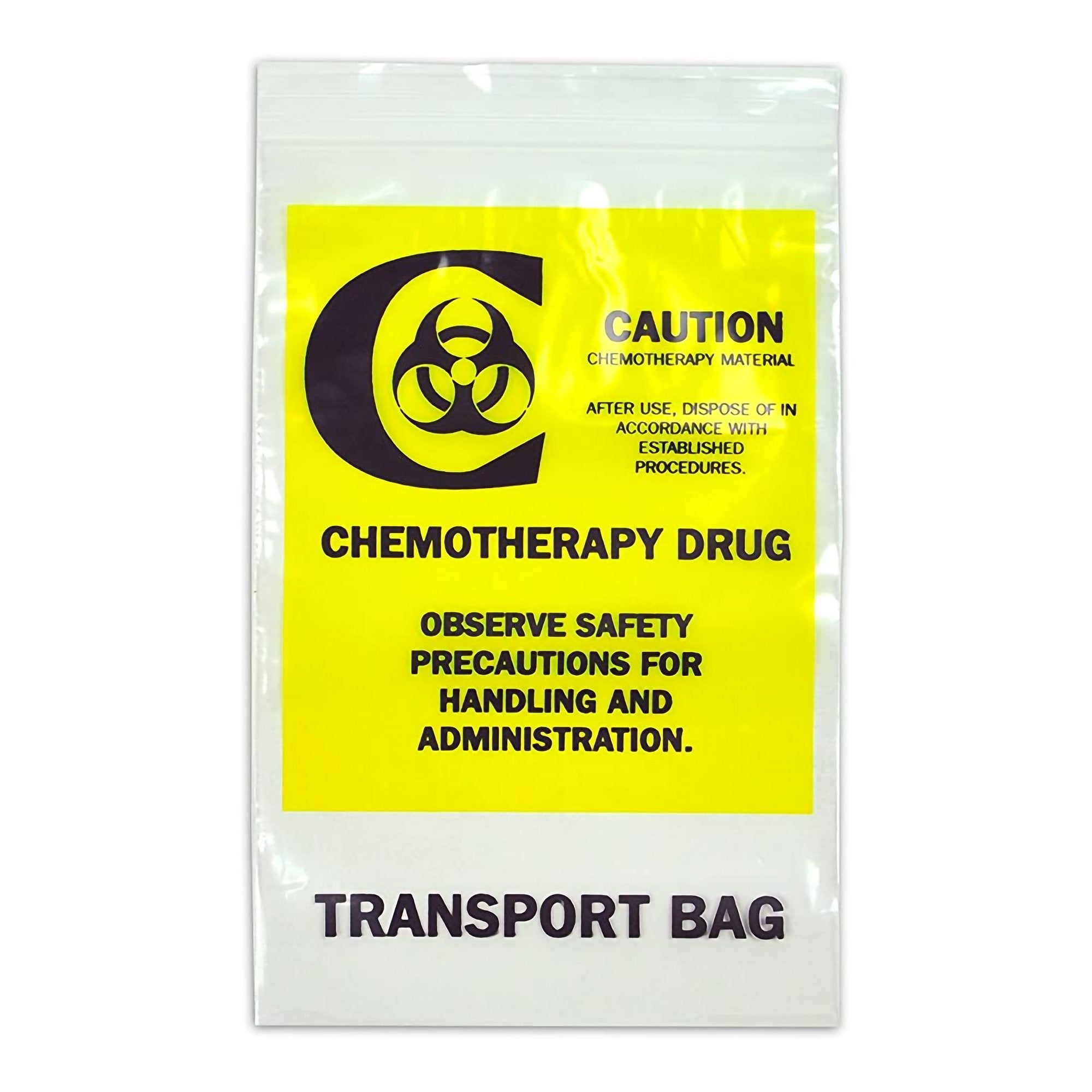 Elkay Plastics - Chemo Drug Transport Bag Elkay® Plastics Clear Bag LDPE 12 X 15 Inch [5/CS]