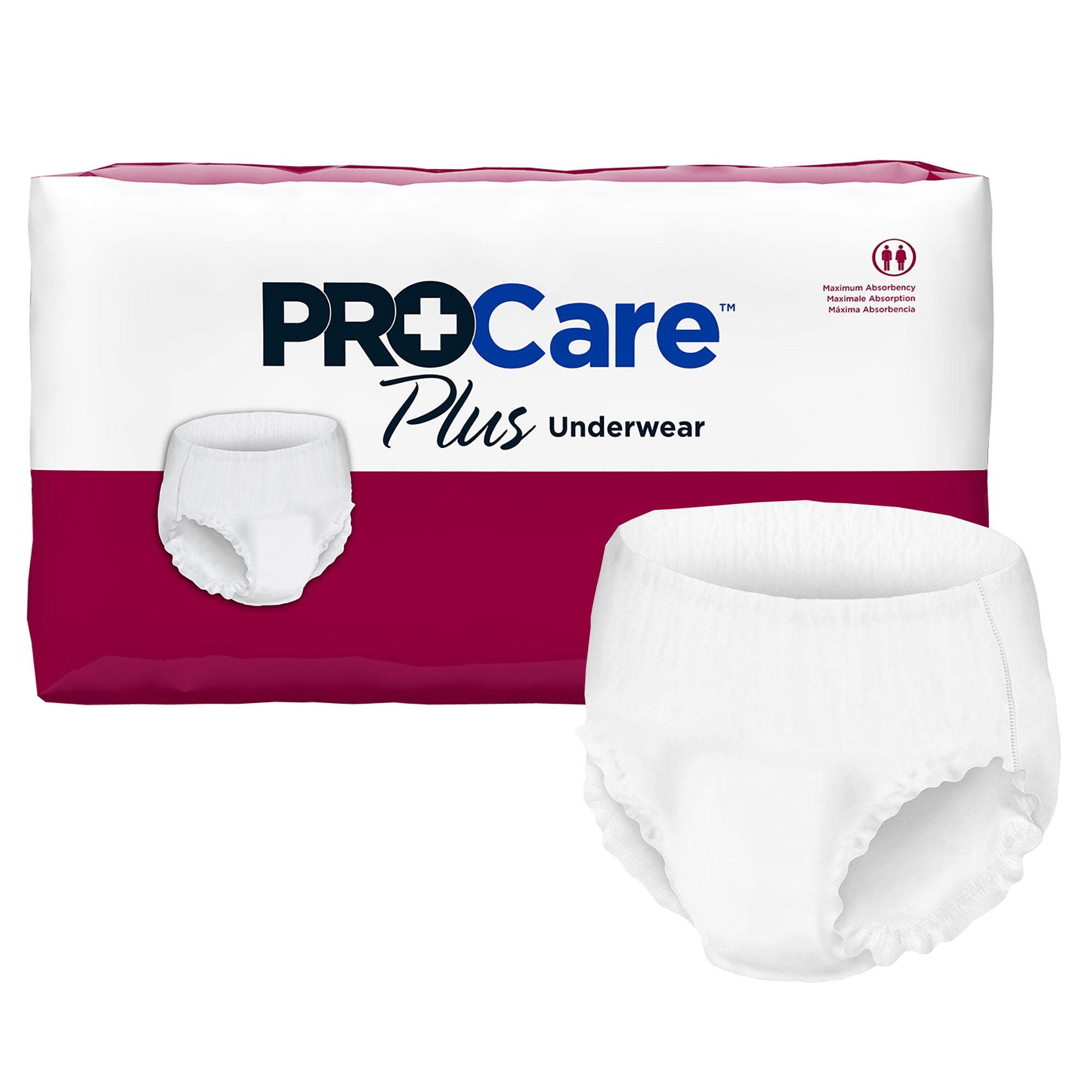 First Quality - Unisex Adult Absorbent Underwear ProCare™ Plus Pull On with Tear Away Seams Medium Disposable Moderate Absorbency [100/CS]