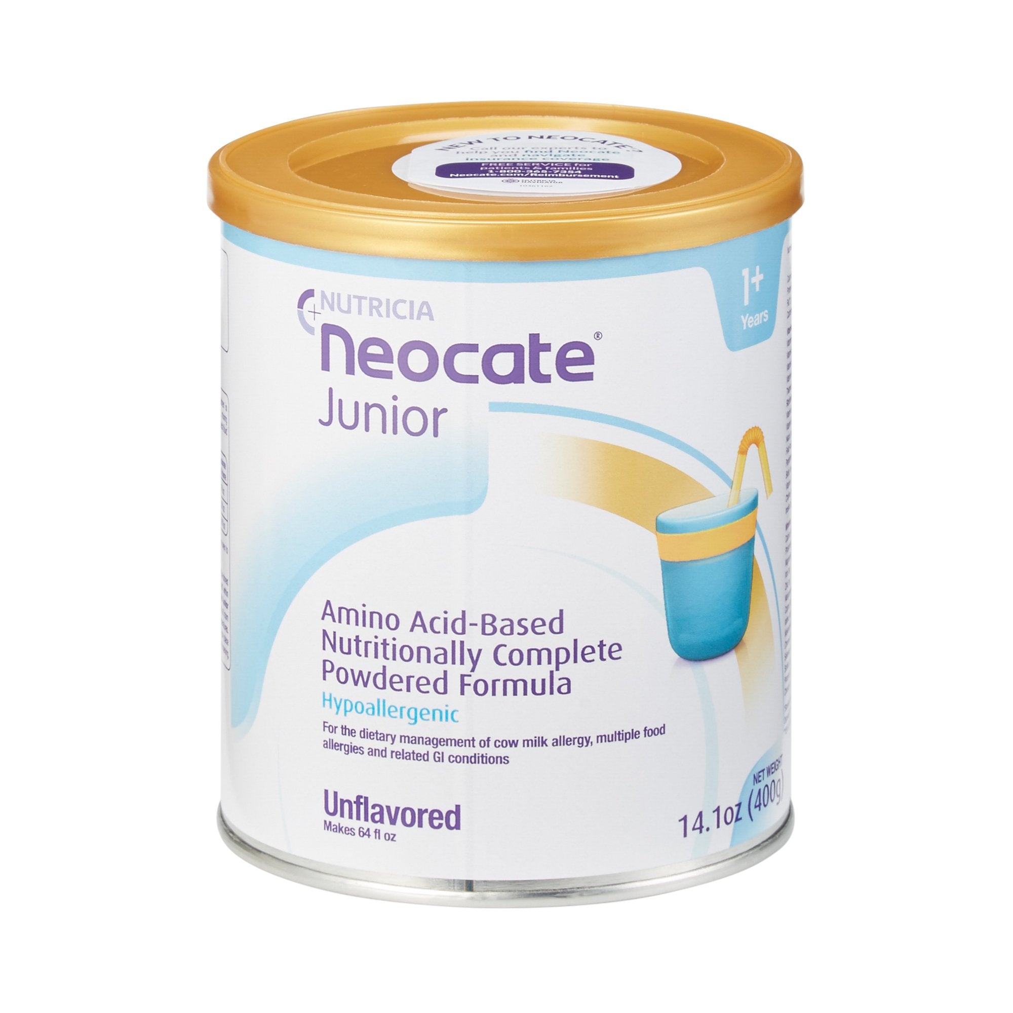 Nutricia North America - Pediatric Oral Supplement Neocate® Junior Unflavored 14.1 oz. Can Powder Amino Acid Food Allergies [4/CS] (724512_CS)