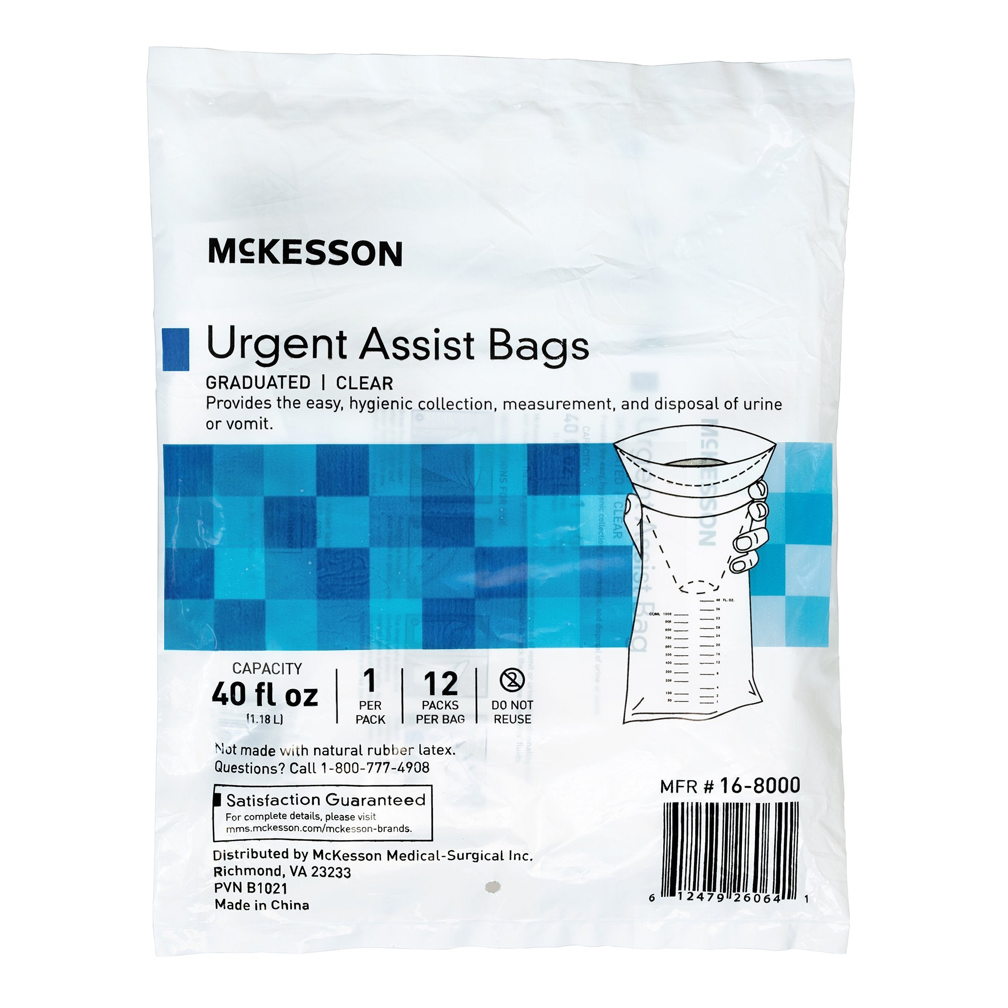 McKesson Brand - Emesis Bag McKesson 40 oz. Clear [240/CS] (1196429_CS)