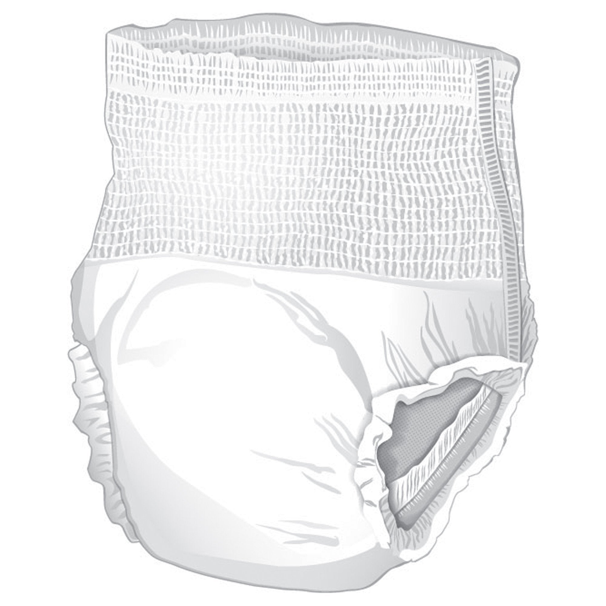 McKesson Brand - Unisex Adult Absorbent Underwear McKesson Pull On with Tear Away Seams X-Large Disposable Moderate Absorbency [56/CS]