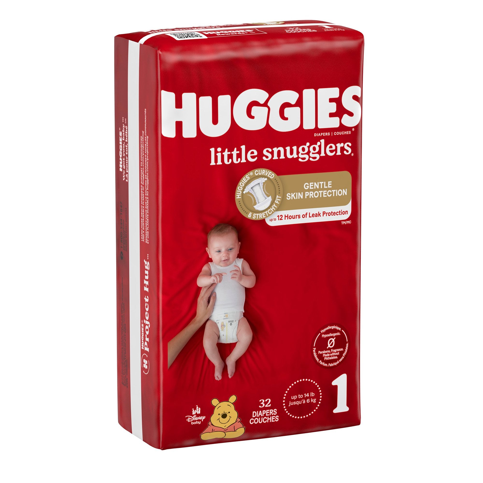 Kimberly Clark - Unisex Baby Diaper Huggies® Little Snugglers Size 1 Disposable Heavy Absorbency [128/CS]