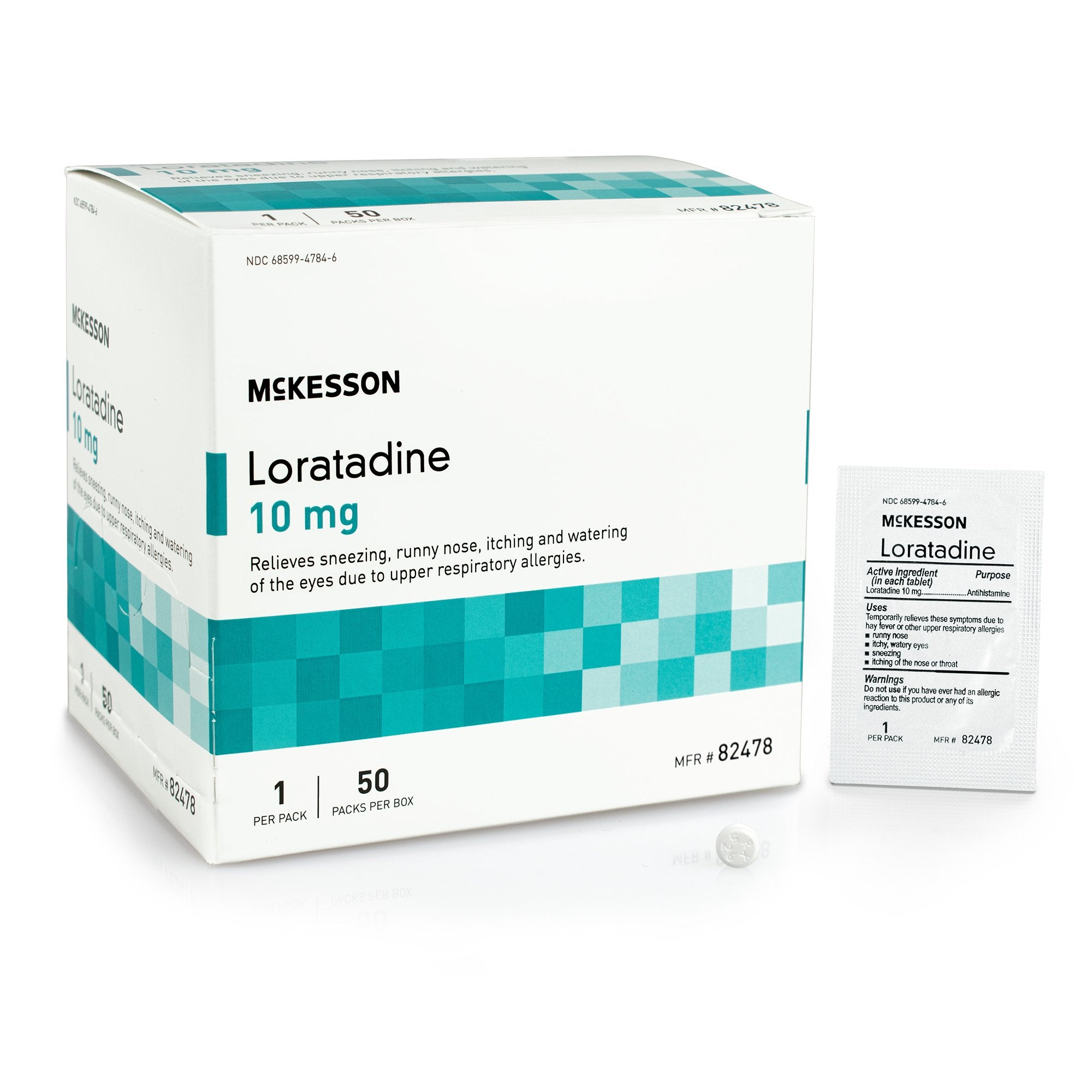 McKesson Brand - Allergy Relief McKesson 10 mg Strength Tablet 1 per Packet [1200/CS]