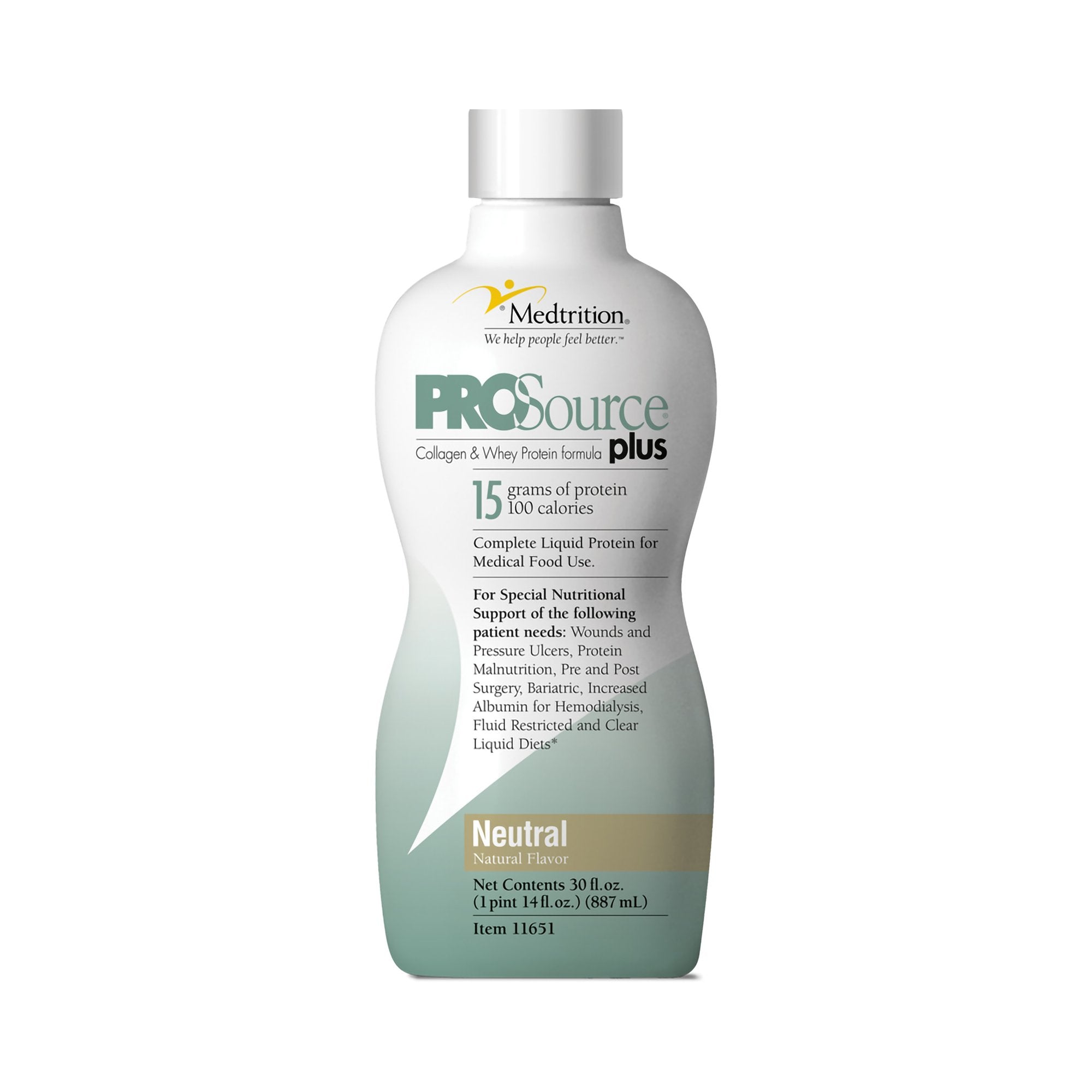 Medtrition/National Nutrition - Oral Supplement ProSource® Plus Neutral Flavor Liquid 30 oz. Bottle [4/CS]