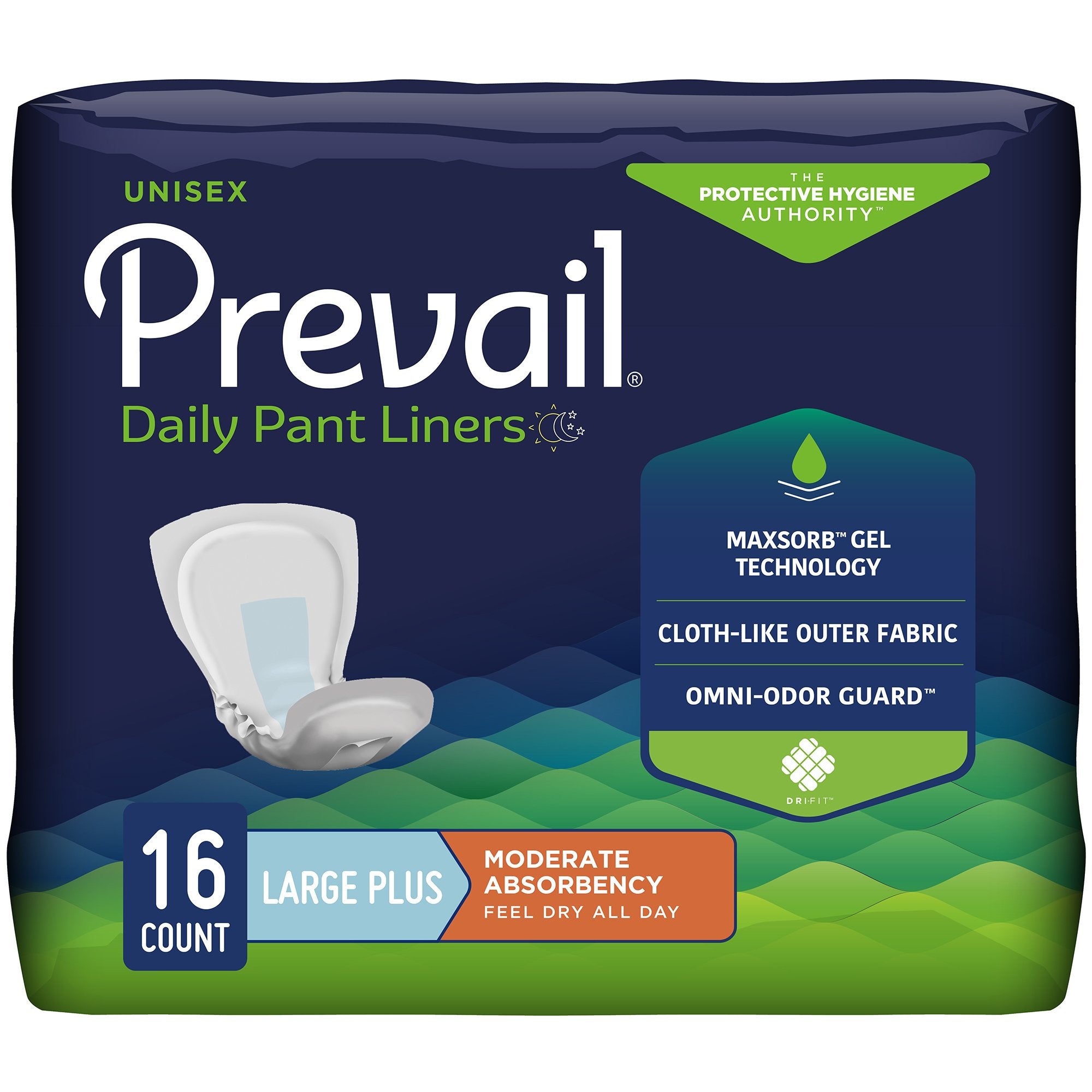 First Quality - Bladder Control Pad Prevail® Daily Pant Liners 28 Inch Length Moderate Absorbency Polymer Core Large Plus [96/CS]