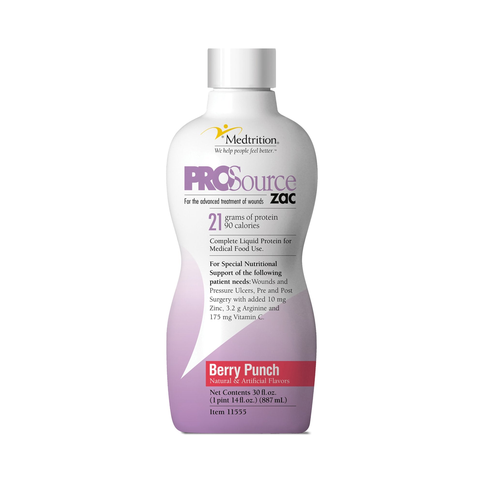 Medtrition/National Nutrition - Oral Supplement ProSource ZAC™ Berry Punch Flavor Liquid 32 oz. Bottle [4/CS]