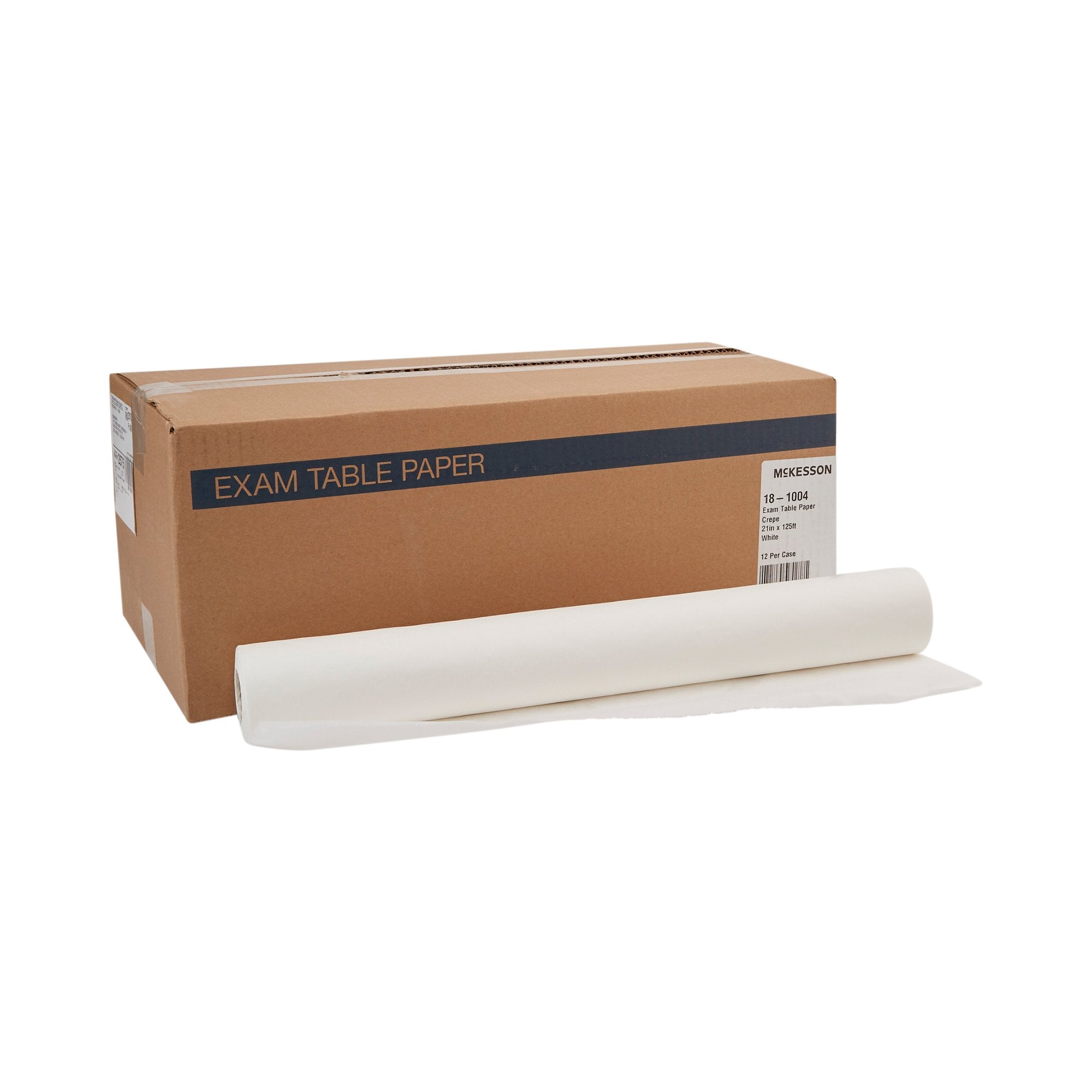 McKesson Brand - Table Paper McKesson 21 Inch Width 125 Foot Length White Crepe [12/CS] (206476_CS)