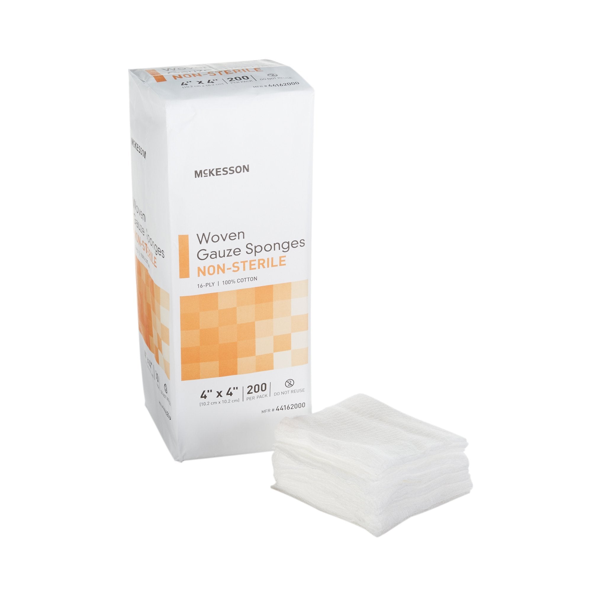 McKesson Brand - Gauze Sponge McKesson 4 X 4 Inch 16-Ply NonSterile 200 per Pack [2000/CS] (446031_CS)