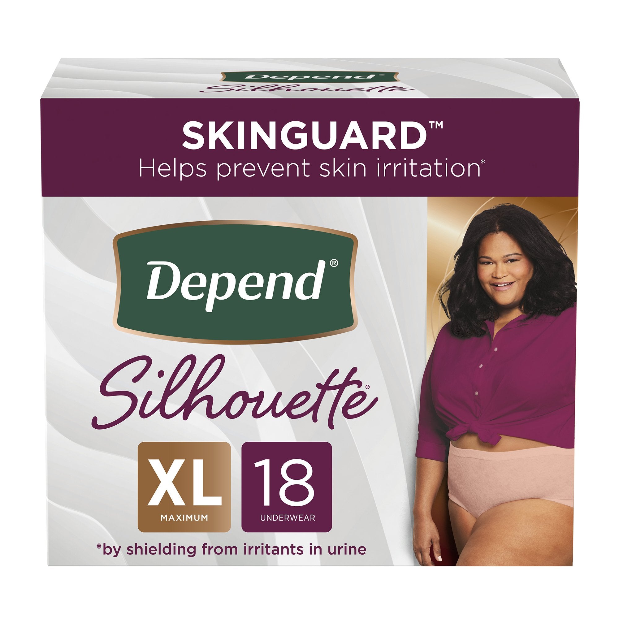 Kimberly Clark - Female Adult Absorbent Underwear Depend® Silhouette® Waistband Style X-Large Disposable Heavy Absorbency [36/CS]