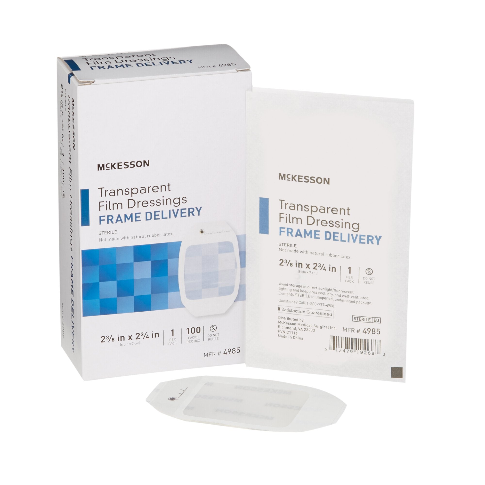 McKesson Brand - Transparent Film Dressing McKesson 2-3/8 X 2-3/4 Inch Frame Style Delivery Octagon Sterile [400/CS]