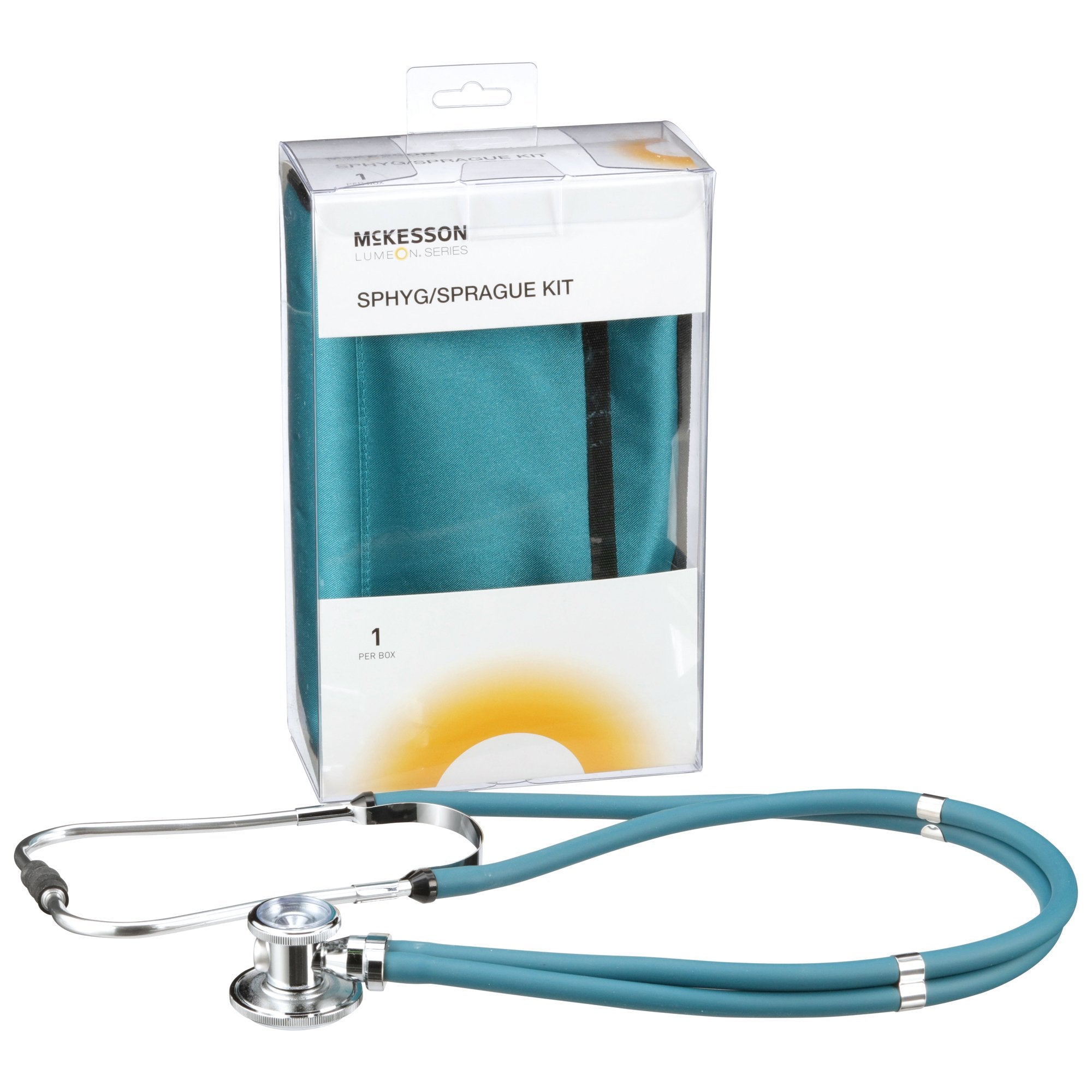 McKesson Brand - Reusable Aneroid / Stethoscope Set McKesson Brand 23 to 33 cm Adult Cuff Dual Head Sprague Stethoscope Pocket Aneroid [10/CS] (803195_CS)