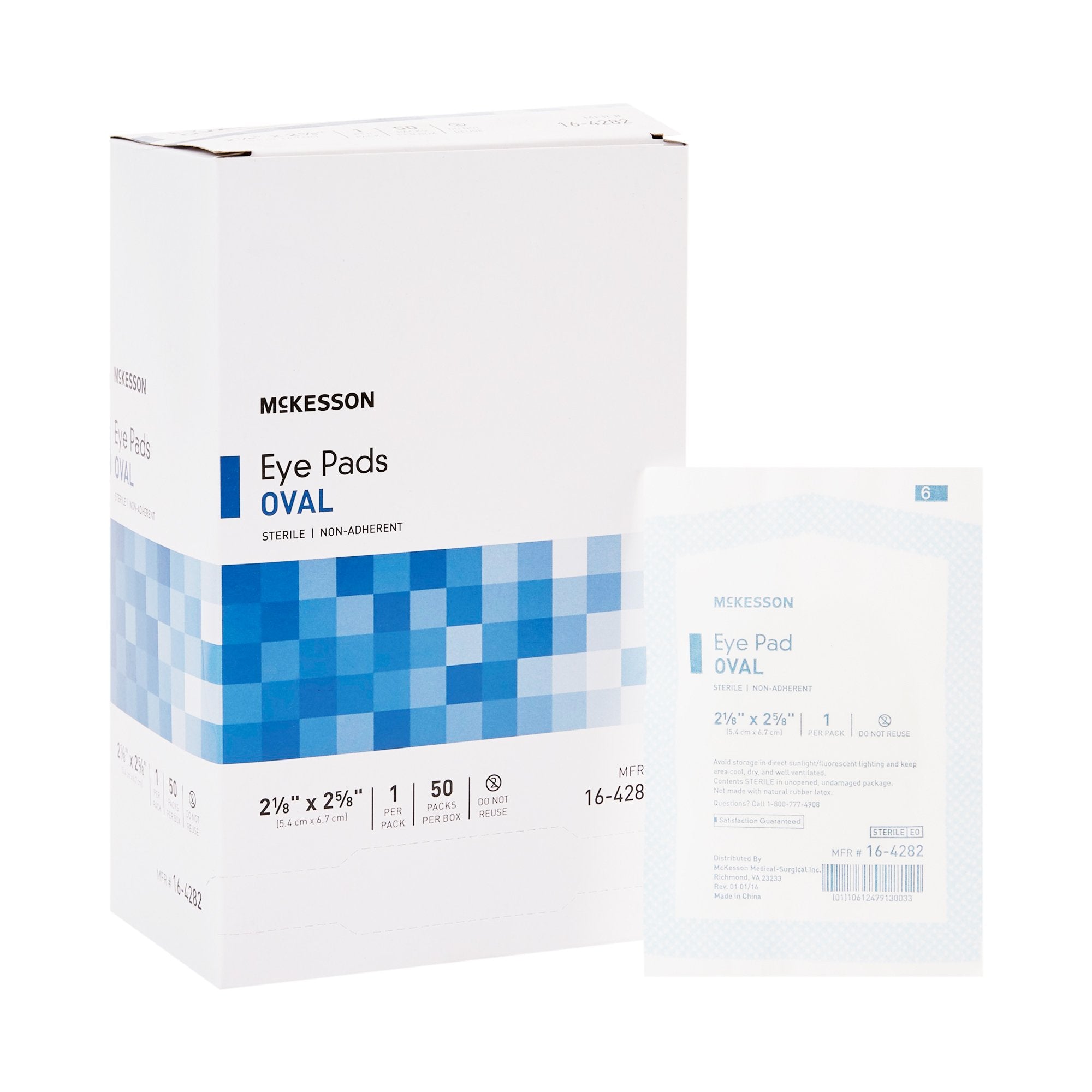 McKesson Brand - Eye Pad McKesson 2-1/8 X 2-5/8 Inch Sterile 1 per Pack [600/CS]