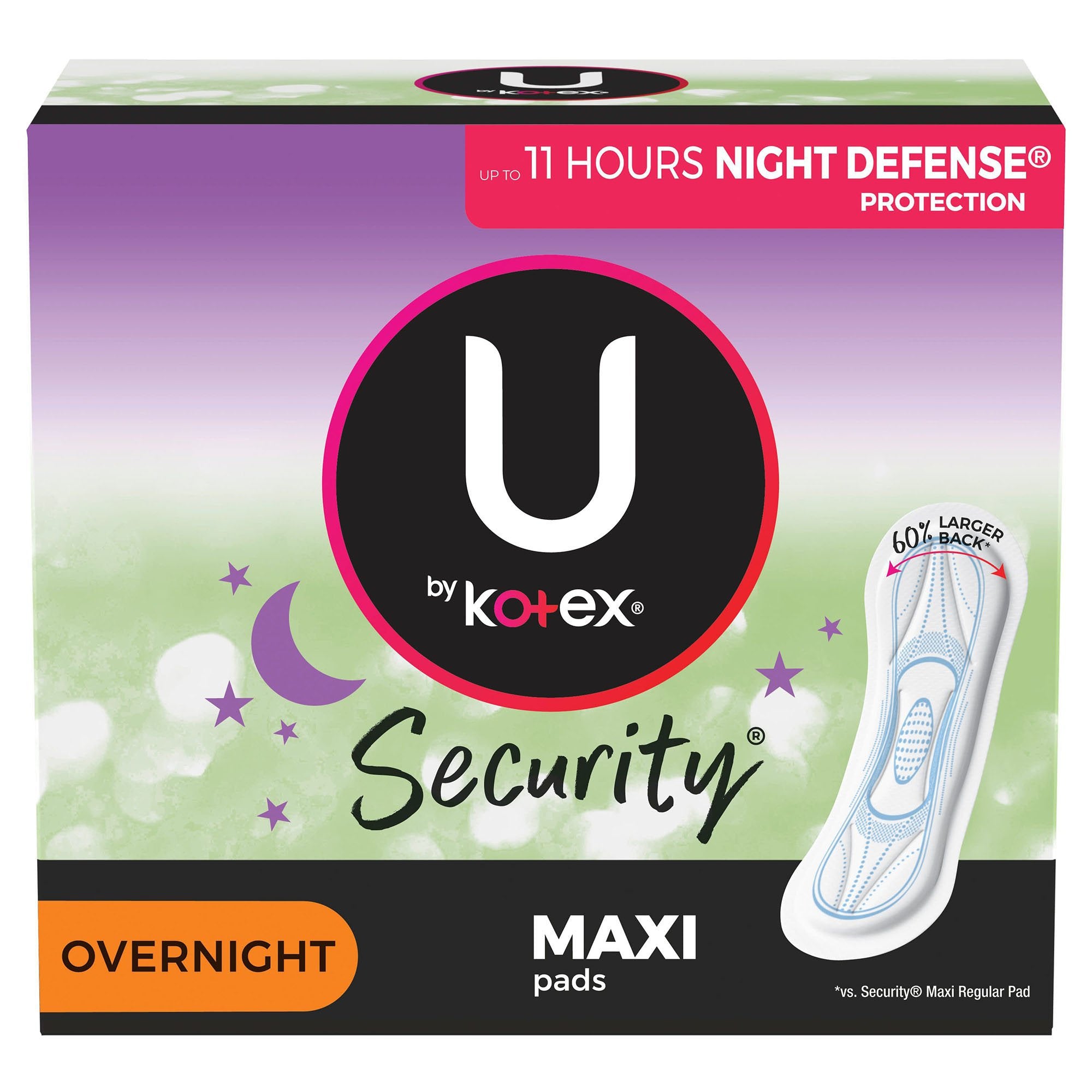 Kimberly Clark - Feminine Pad U by Kotex® Security Maxi / Overnight Heavy Absorbency [8/CS]