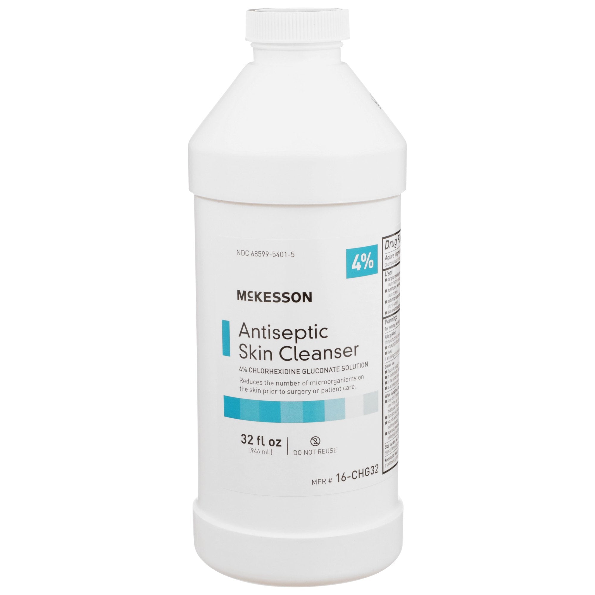 McKesson Brand - Antiseptic Skin Cleanser McKesson 32 oz. Bottle 4% Strength CHG (Chlorhexidine Gluconate) / Isopropyl Alcohol NonSterile [12/CS]