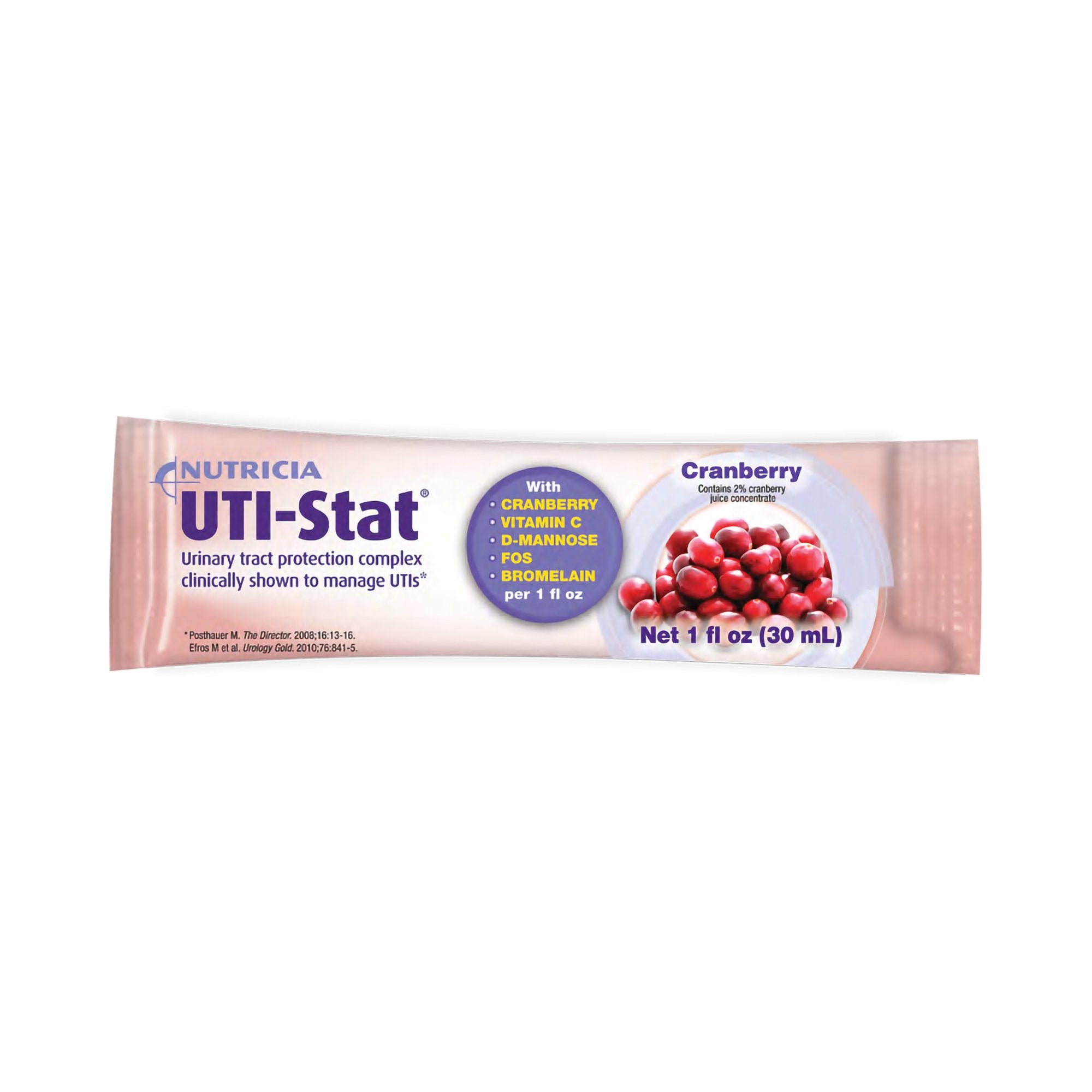 Nutricia North America - Oral Supplement UTI-Stat® Cranberry Flavor Liquid 1 oz. Individual Packet [96/CS]