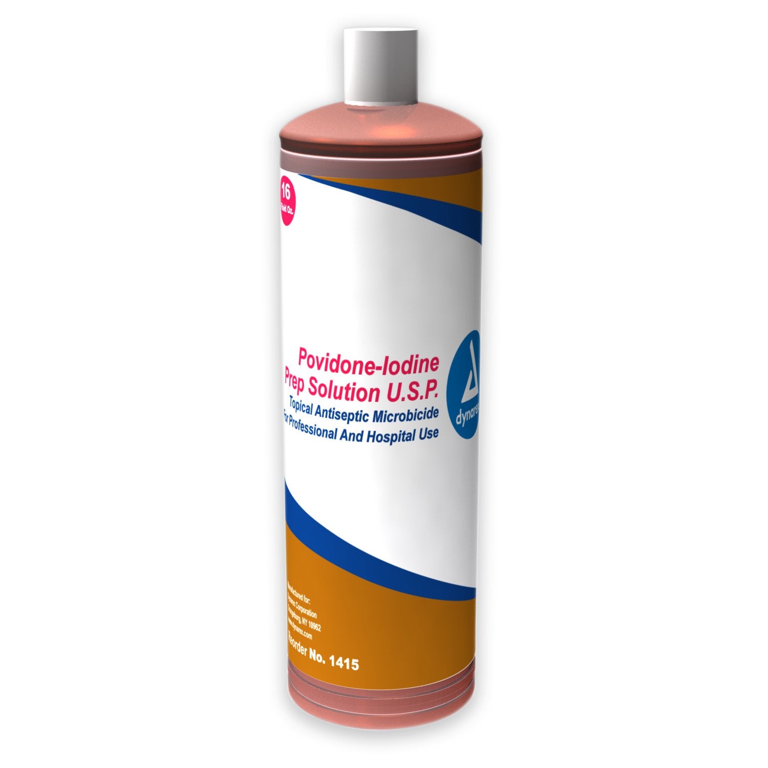 Dynarex - Skin Prep Solution Dynarex 16 oz. Bottle 10% Strength Povidone-Iodine NonSterile [24/CS]