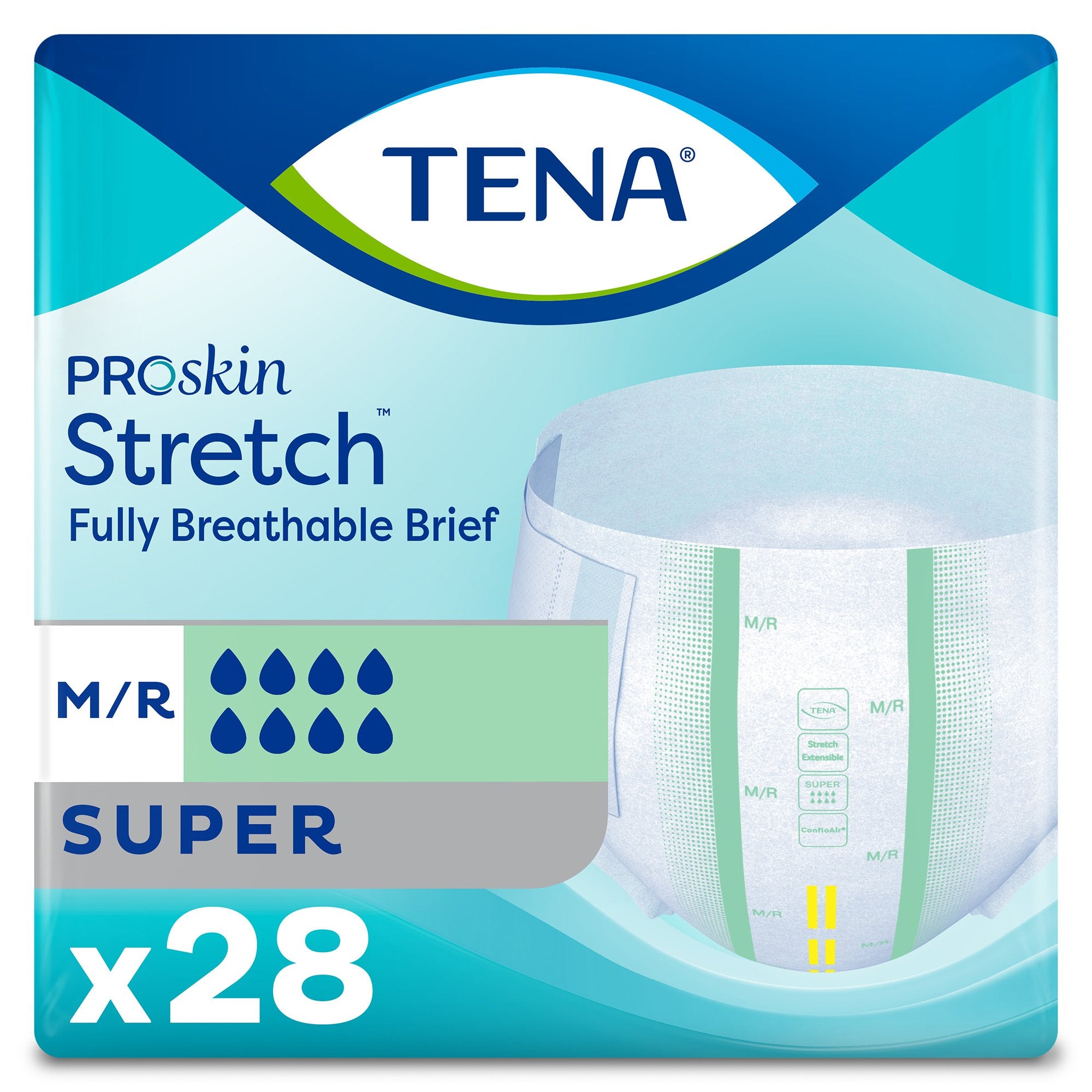 Essity HMS North America Inc - Unisex Adult Incontinence Brief TENA ProSkin Stretch™ Super Medium Disposable Heavy Absorbency [2/CS]