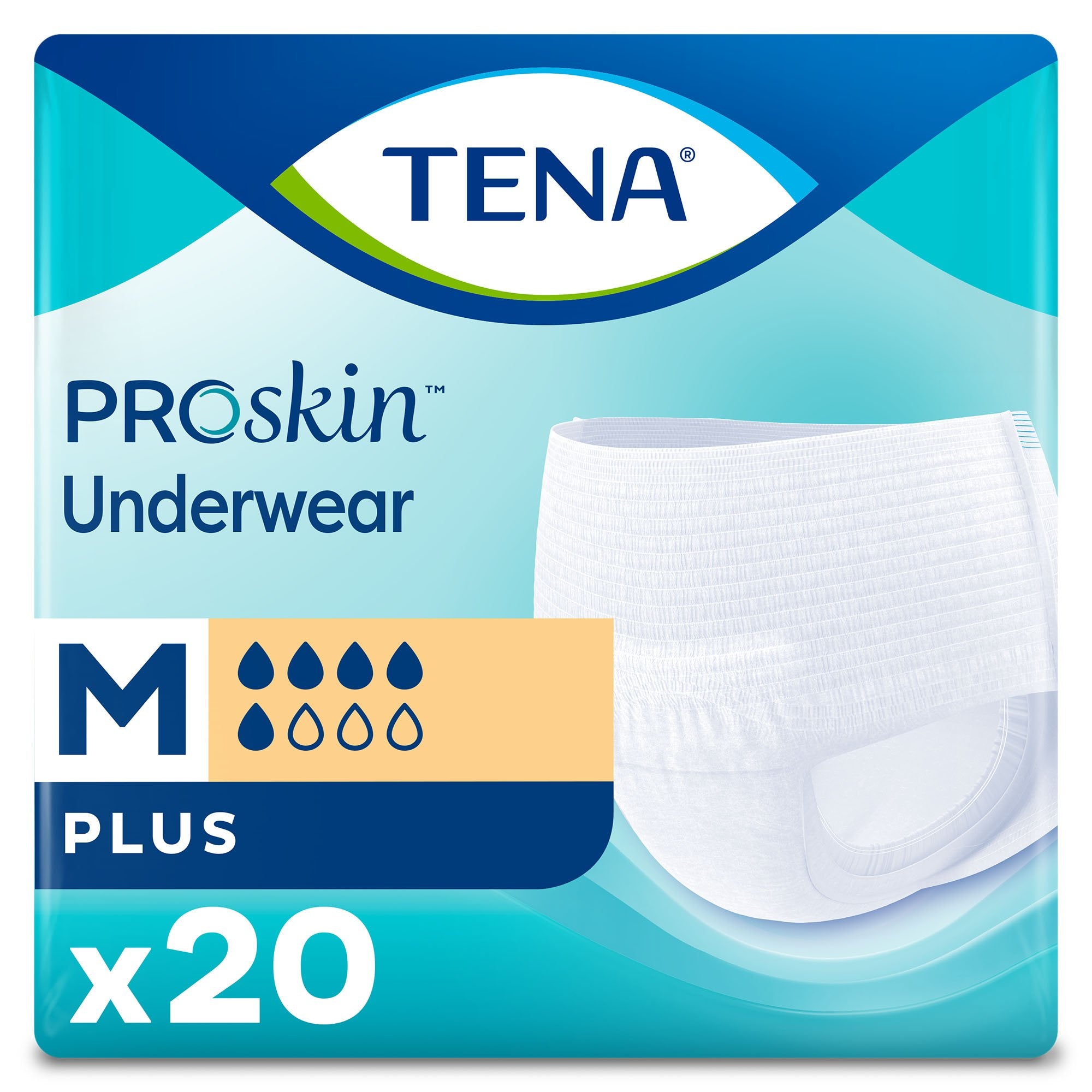 Essity HMS North America Inc - Unisex Adult Absorbent Underwear TENA® ProSkin™ Plus Pull On with Tear Away Seams Medium Disposable Moderate Absorbency [80/CS]