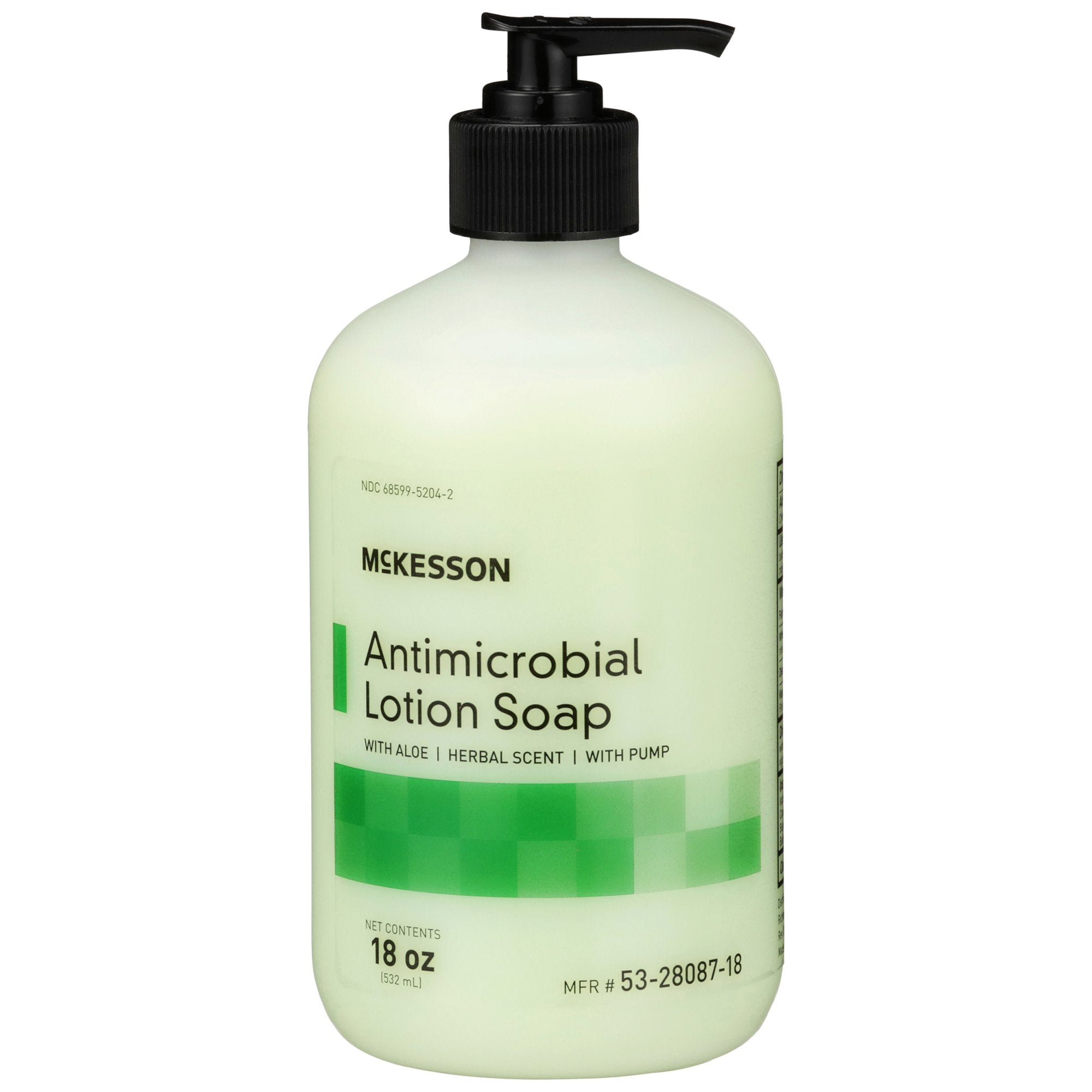 McKesson Brand - Antimicrobial Soap McKesson Lotion 18 oz. Pump Bottle Herbal Scent [12/CS]