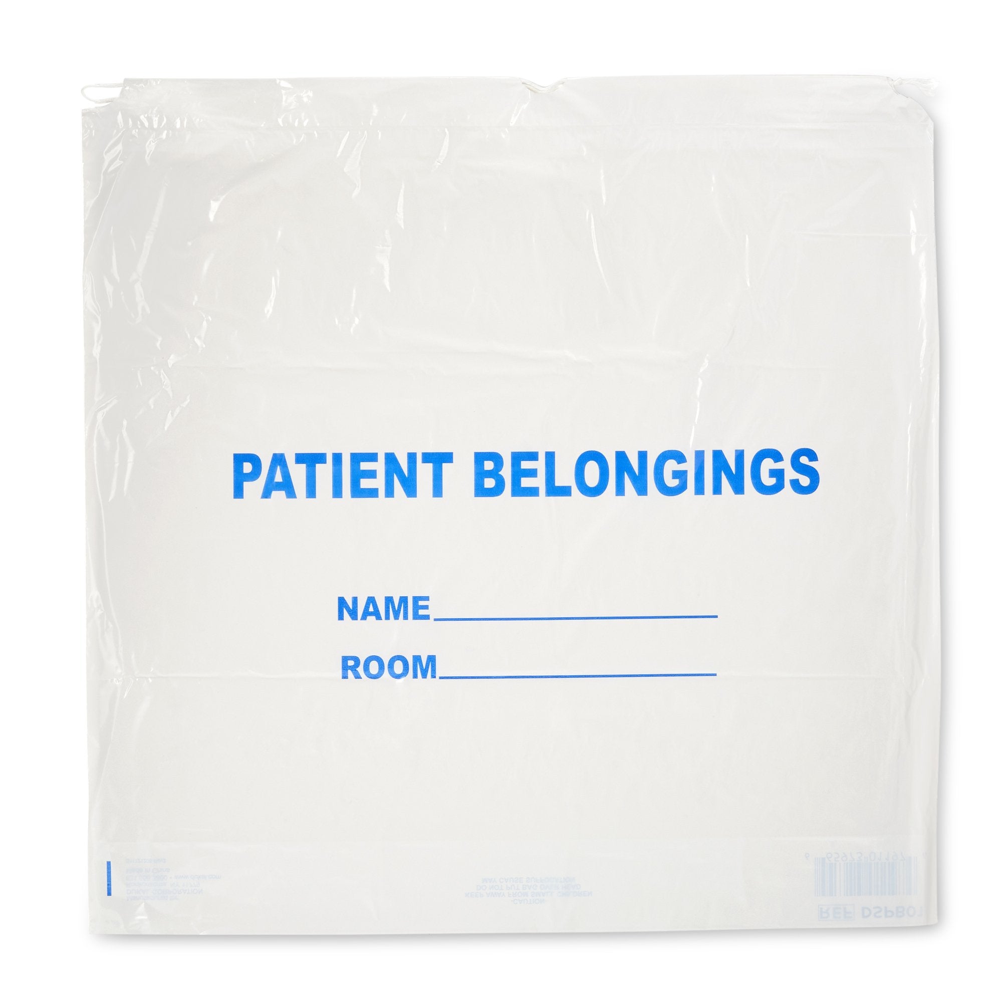 Donovan Industries - Patient Belongings Bag DawnMist 20 X 20 Inch Polyethylene Drawstring Closure White [250/CS]