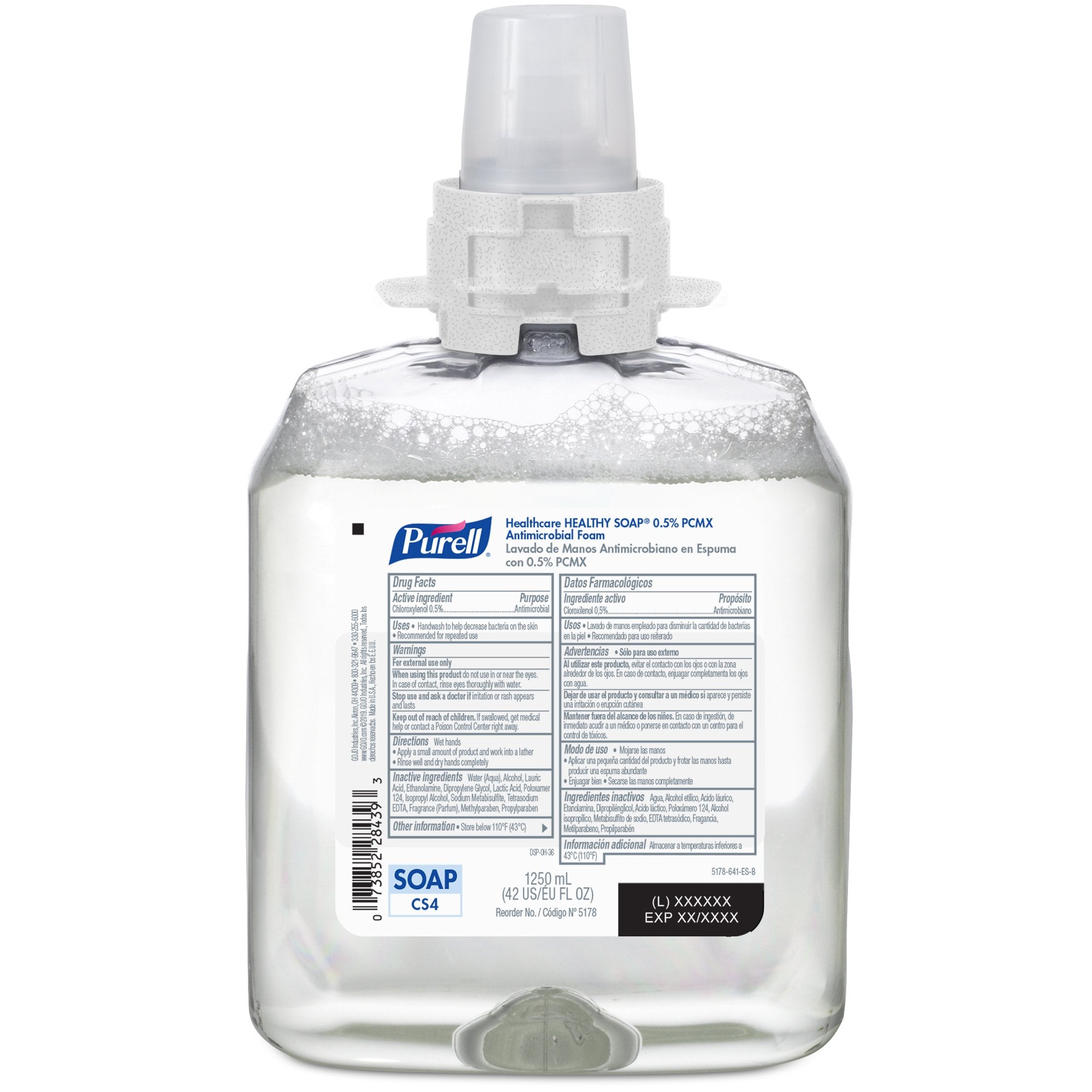 GOJO - Antimicrobial Soap Theraworx® Protect Advanced Hygiene for Hand & T-Zone Defense Foaming 1,250 mL Dispenser Refill Bottle Floral Scent [4/CS]