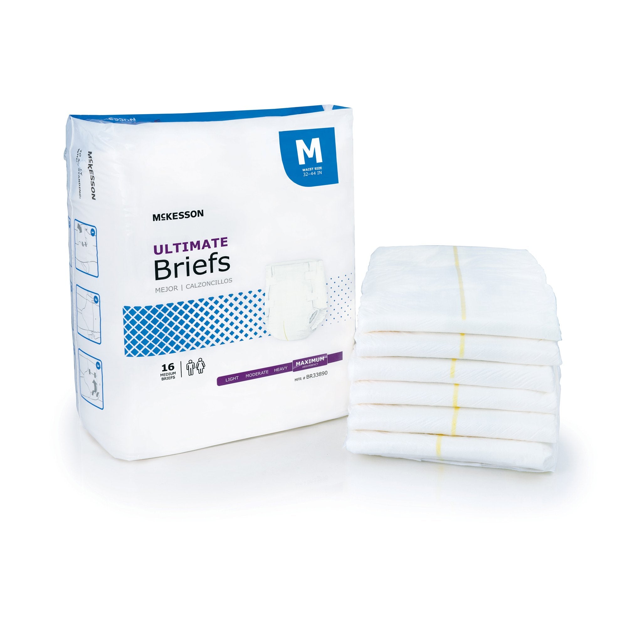 McKesson Brand - Unisex Adult Incontinence Brief McKesson Medium Disposable Heavy Absorbency [96/CS]