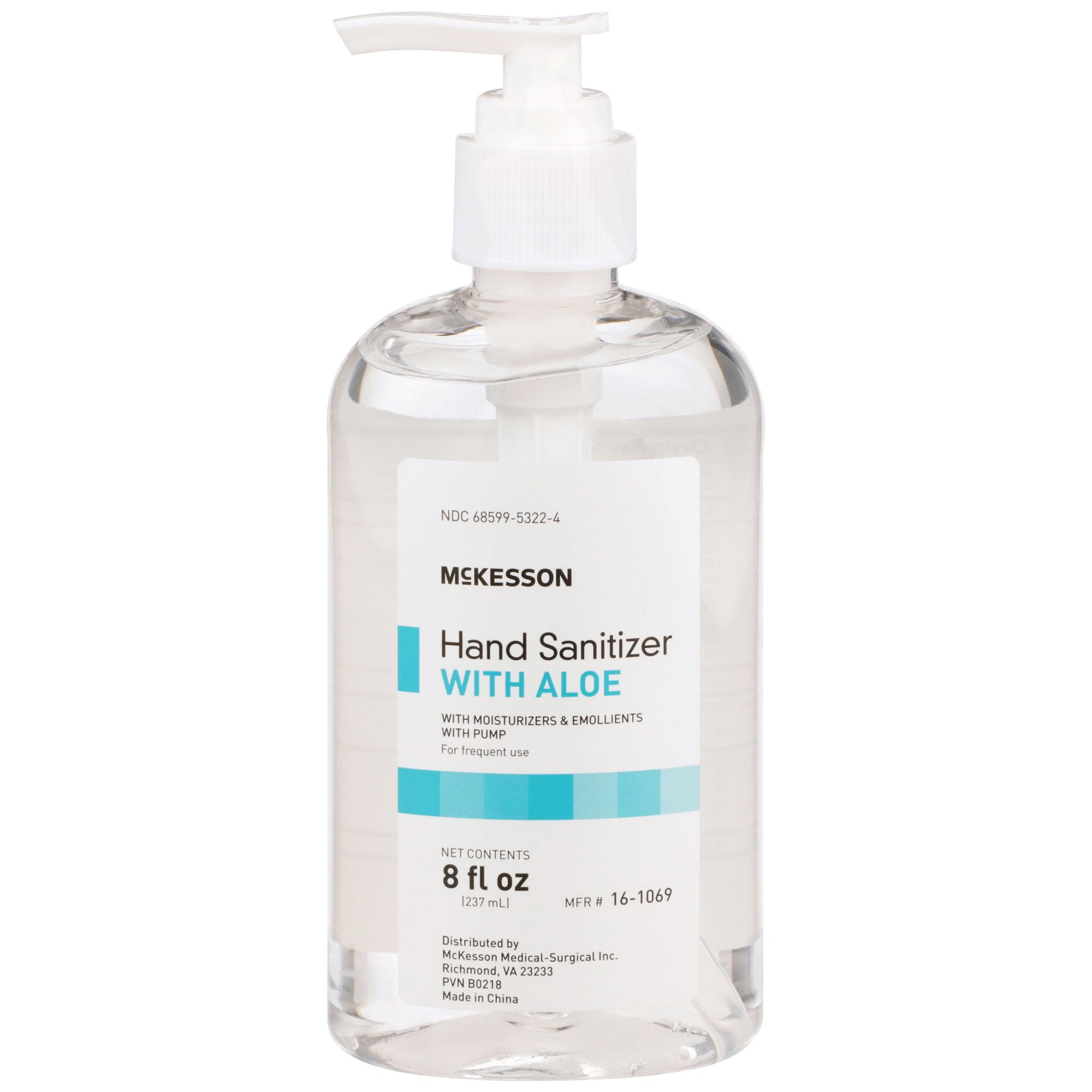 McKesson Brand - Hand Sanitizer with Aloe McKesson 8 oz. Ethyl Alcohol Gel Pump Bottle [24/CS]