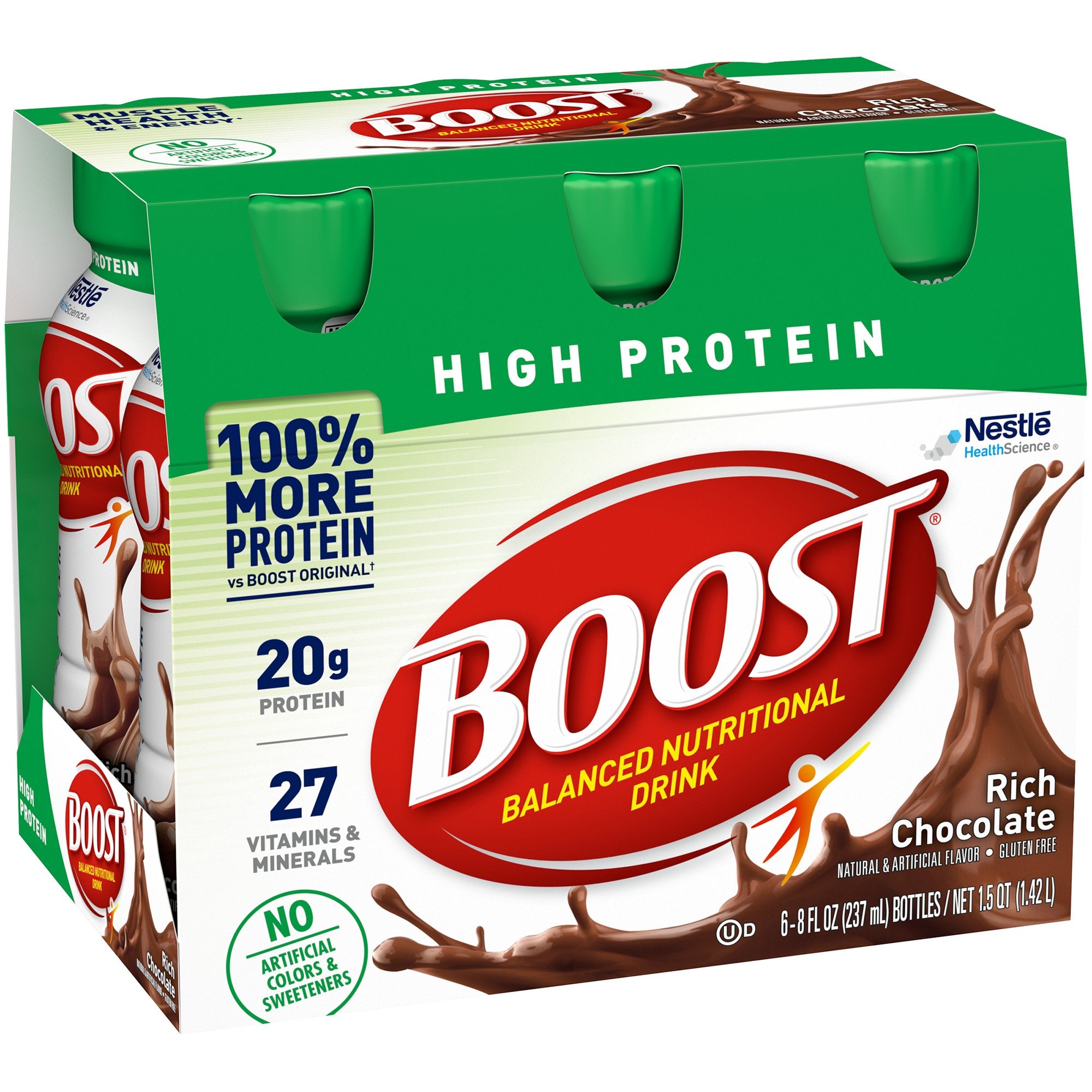 Nestle Healthcare Nutrition - Oral Supplement Boost® High Protein Rich Chocolate Flavor Liquid 8 oz. Bottle [24/CS] (1107868_CS)