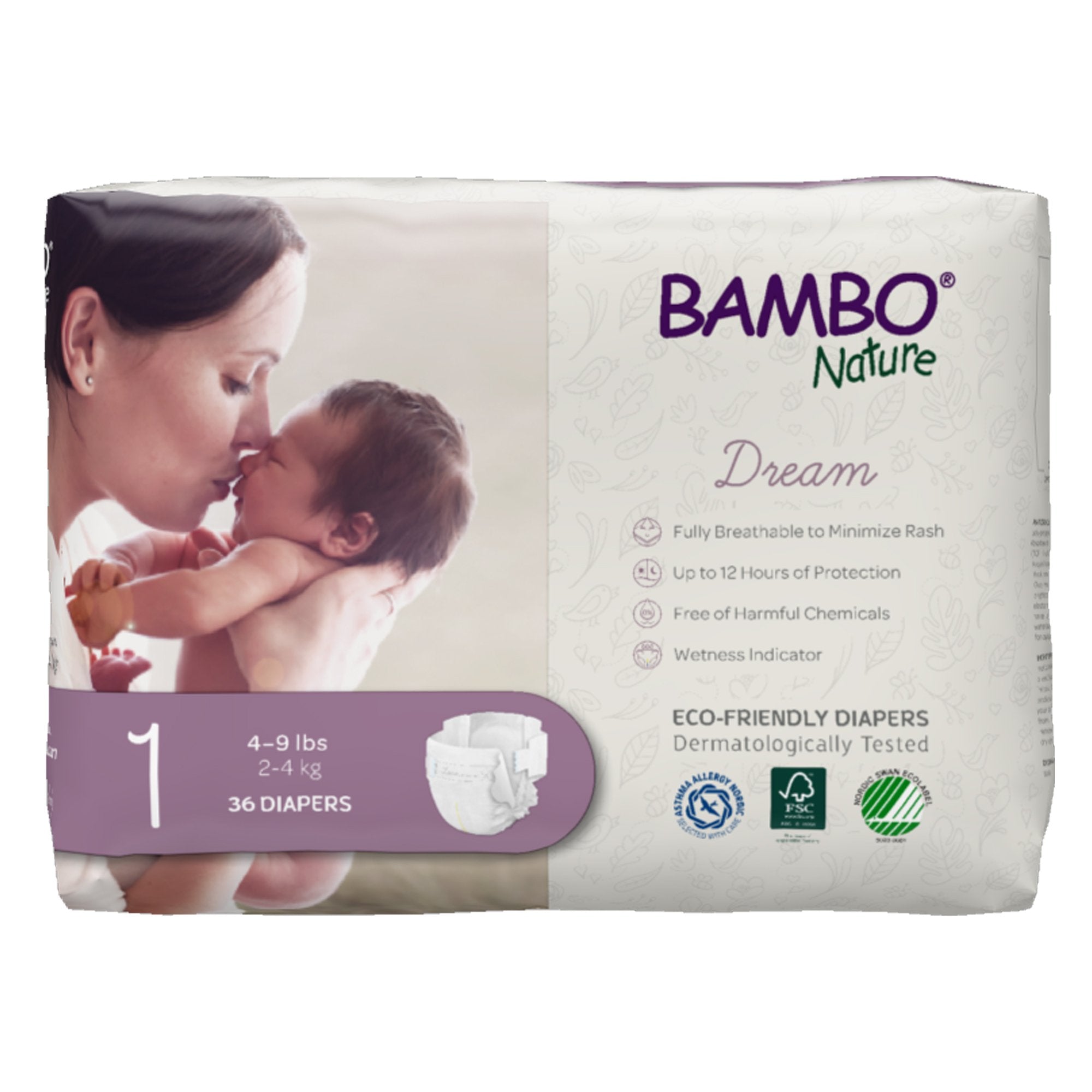 Abena North America - Unisex Baby Diaper Bambo® Nature Size 1 Disposable Heavy Absorbency [216/CS]