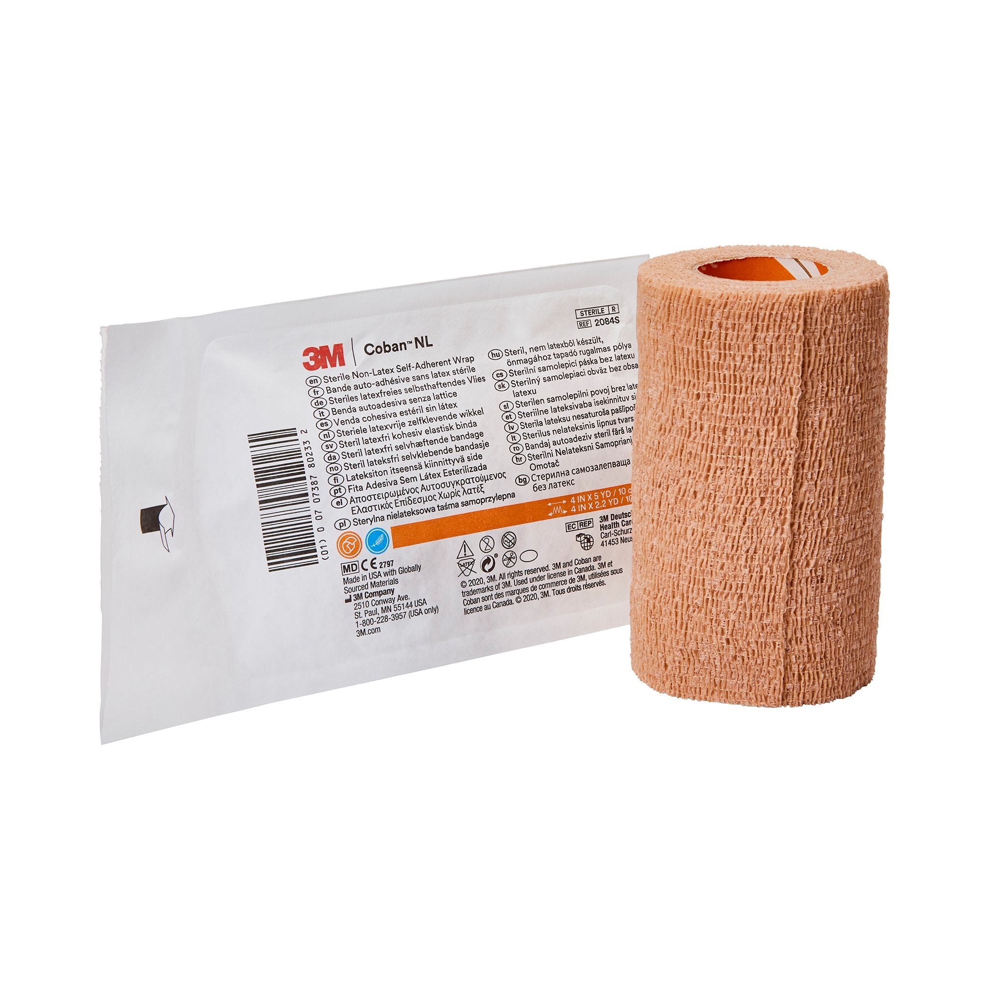 Solventum Corporation - Cohesive Bandage 3M™ Coban™ LF 4 Inch X 5 Yard Self-Adherent Closure Tan Sterile Standard Compression [18/CS]