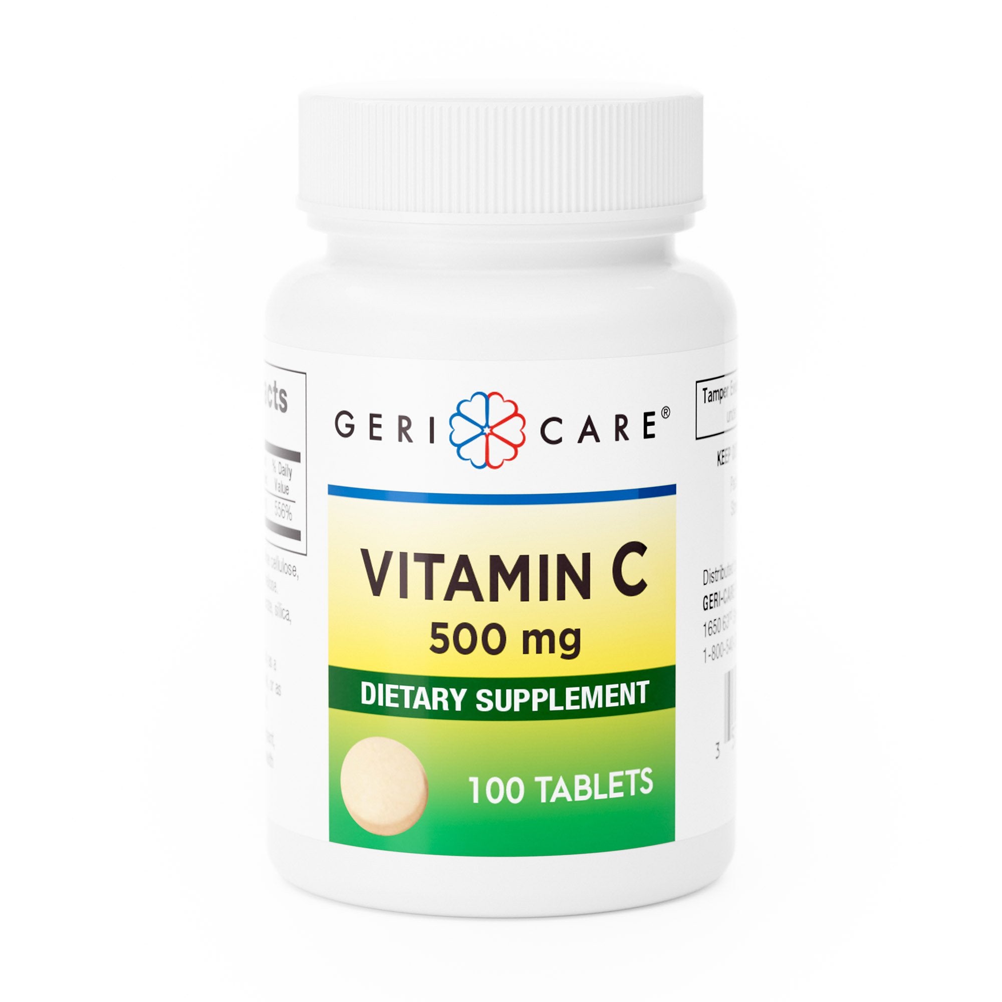 Geri-Care - Vitamin C Supplement Geri-Care® Ascorbic Acid 500 mg Strength Tablet 100 per Bottle [12/CS]