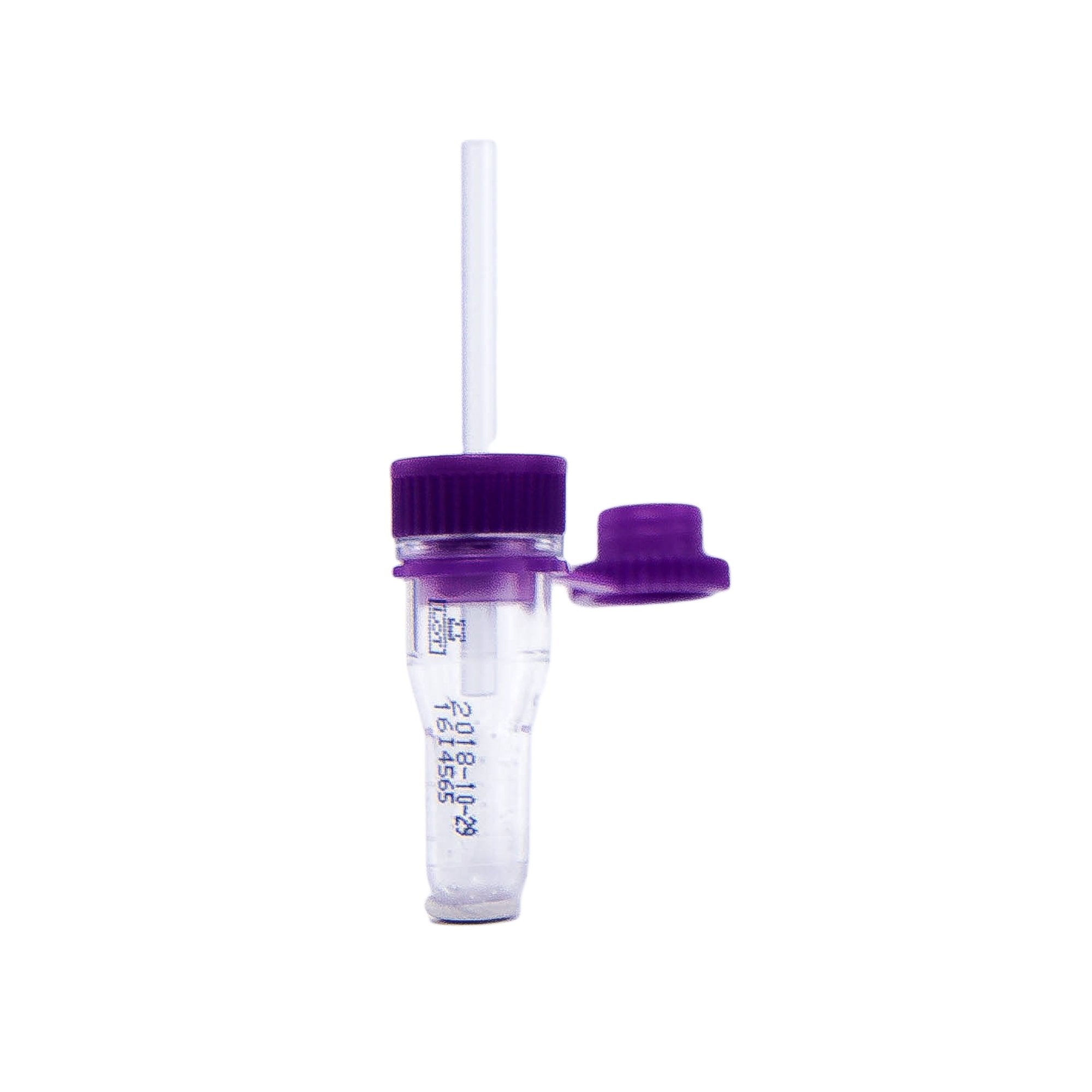 ASP Global LLC - Safe-T-Fill® Capillary Blood Collection Tube K2 EDTA Additive 125 µL Pierceable Attached Cap Plastic Tube [500/CS]