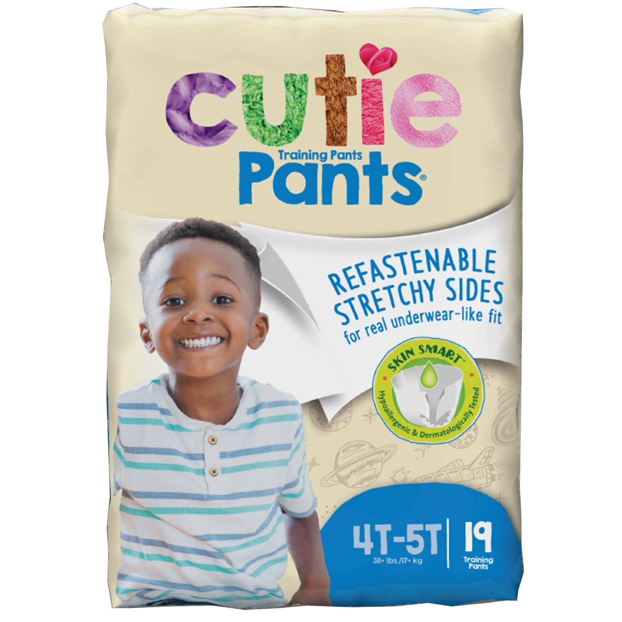 First Quality - Male Toddler Training Pants Cutie Pants® Size 4T to 5T Disposable Heavy Absorbency [76/CS]