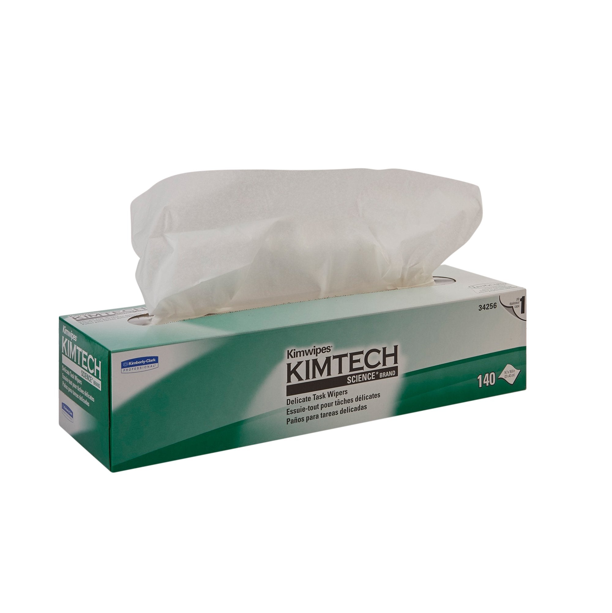 Kimberly Clark - Delicate Task Wipe Kimtech Science Kimwipes Light Duty White NonSterile 1 Ply Tissue 14-7/10 X 16-3/5 Inch Disposable [15/CS]